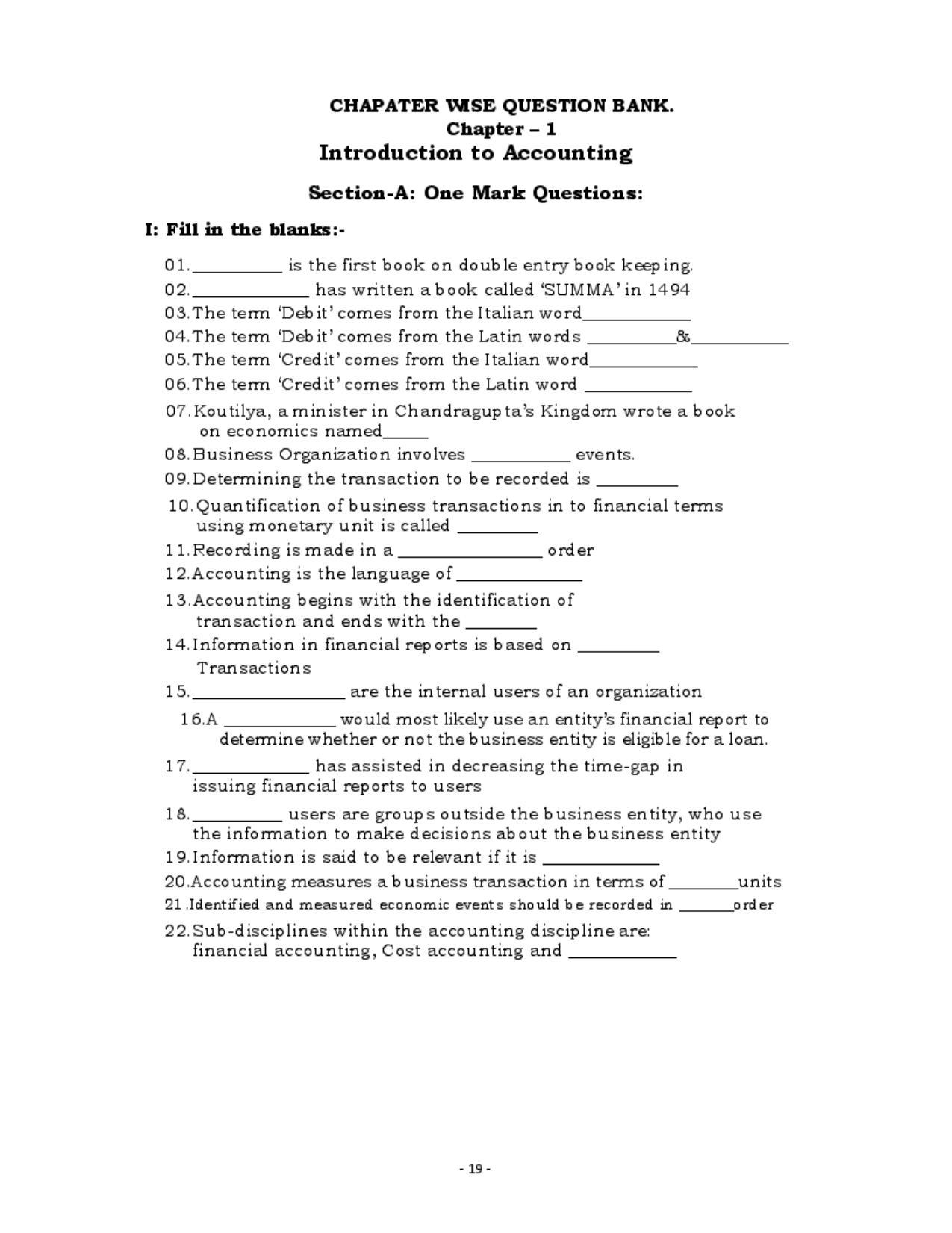 Karnataka 1st PUC Question Bank for Accountancy QB - Page 18