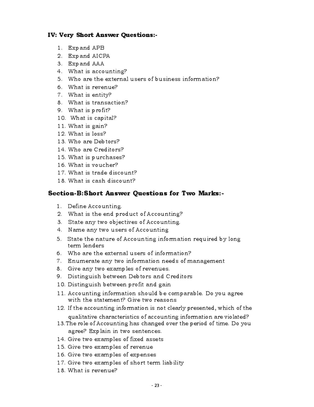 Karnataka 1st PUC Question Bank for Accountancy QB - Page 22