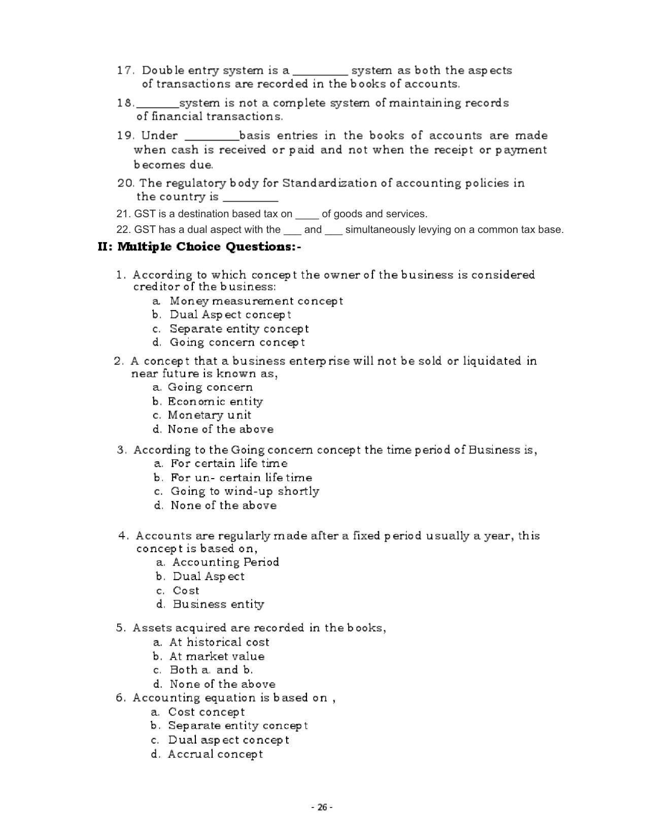 Karnataka 1st PUC Question Bank for Accountancy QB - Page 25