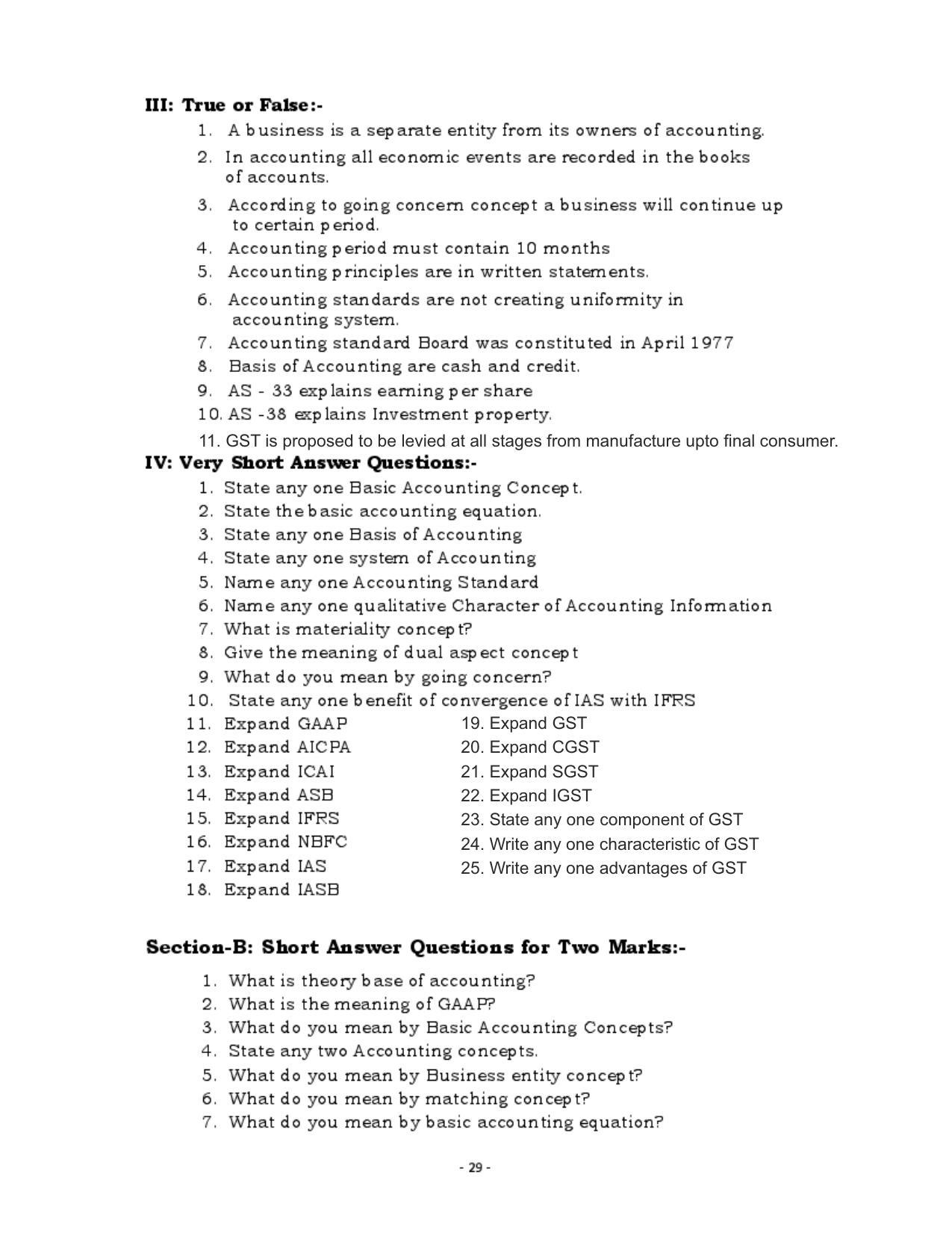 Karnataka 1st PUC Question Bank for Accountancy QB - Page 28