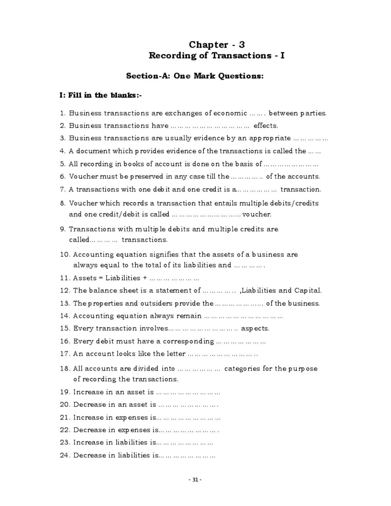 Karnataka 1st PUC Question Bank for Accountancy QB - Page 30