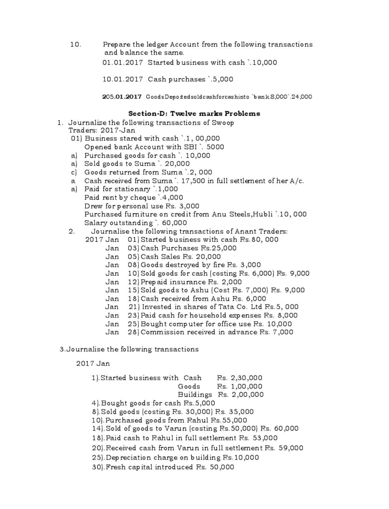 Karnataka 1st PUC Question Bank for Accountancy QB - Page 38