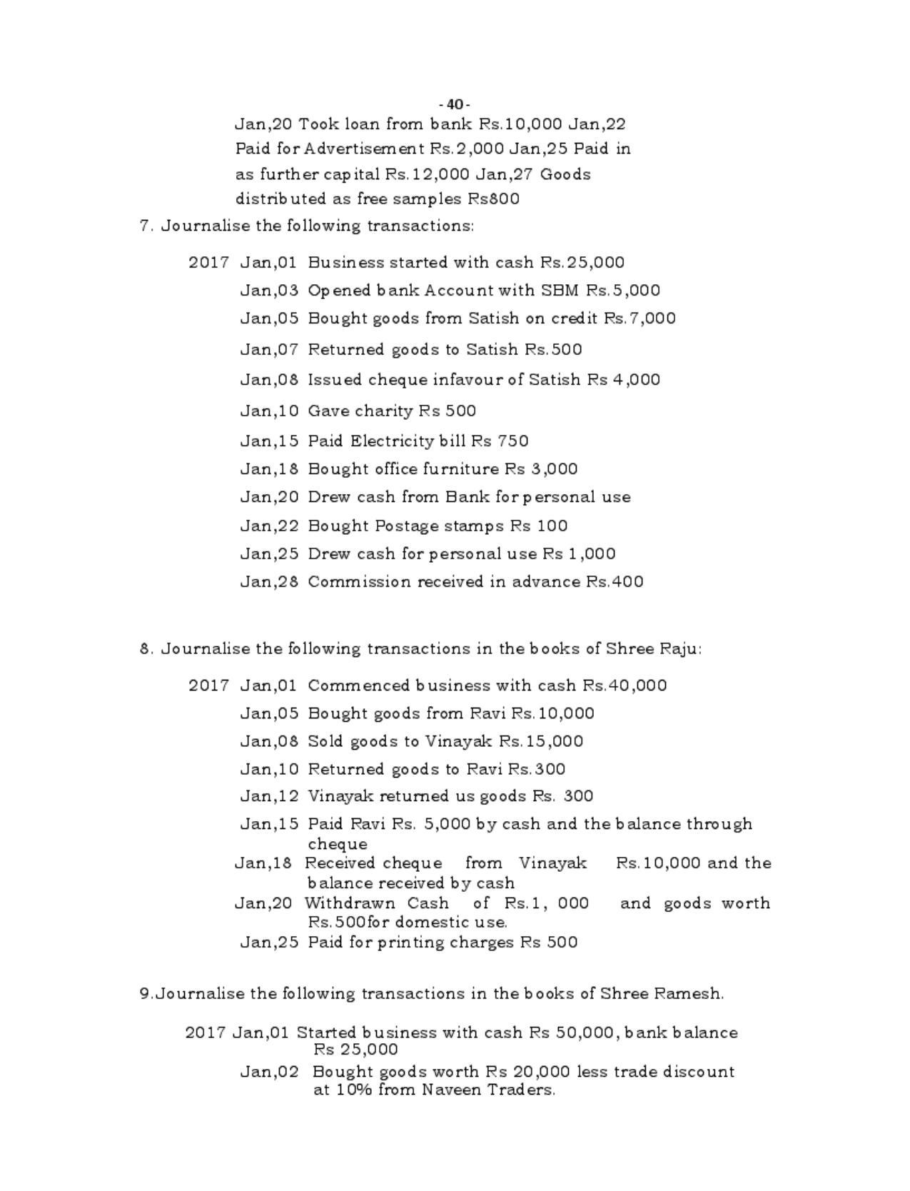 Karnataka 1st PUC Question Bank for Accountancy QB - Page 40