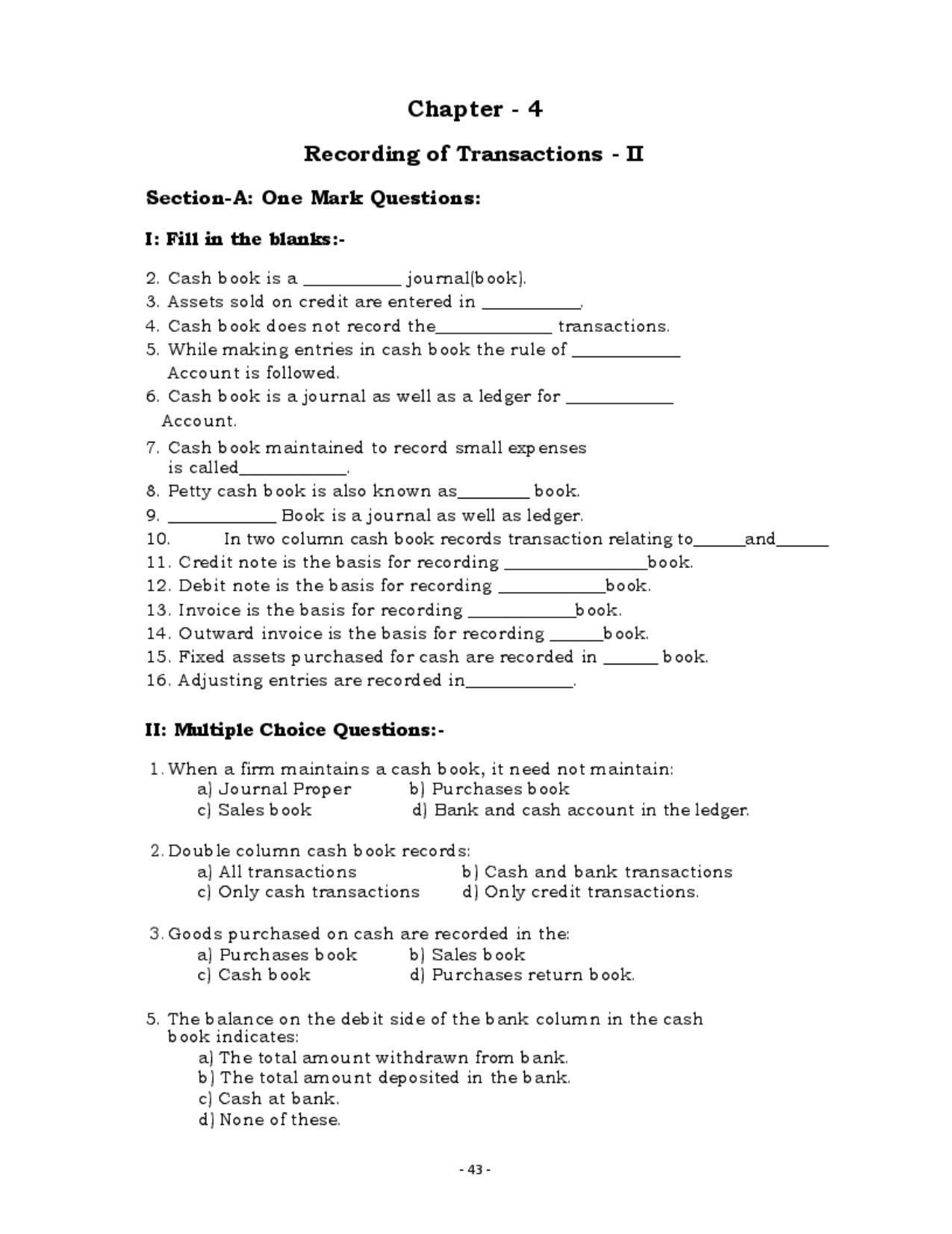 Karnataka 1st PUC Question Bank for Accountancy QB - Page 42