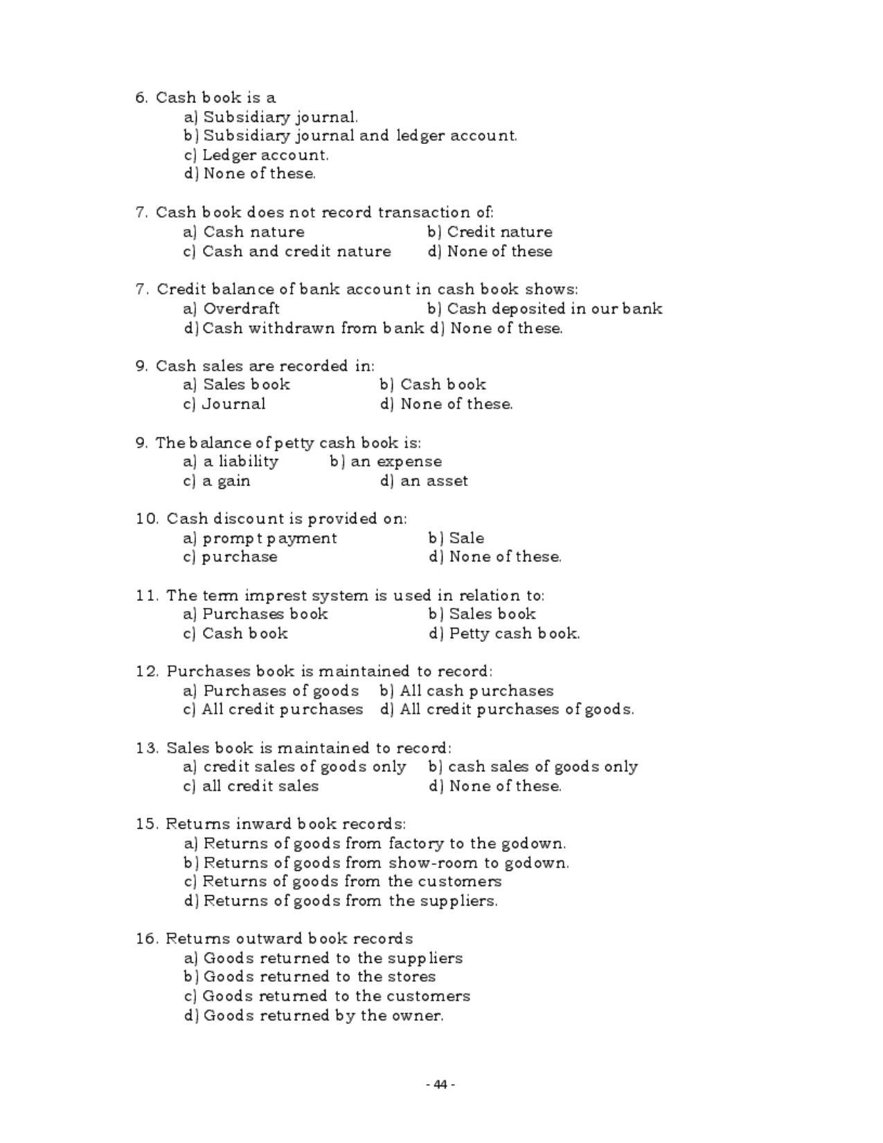 Karnataka 1st PUC Question Bank for Accountancy QB - Page 43