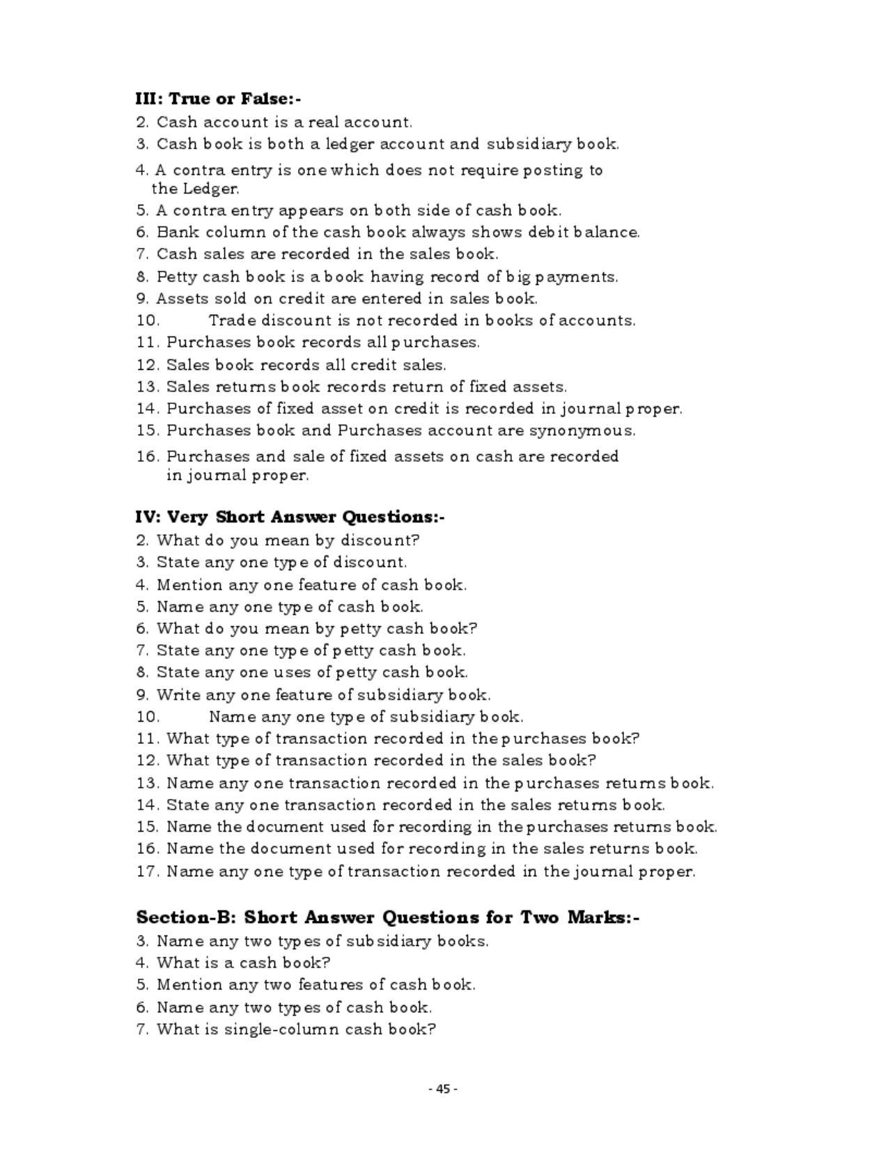 Karnataka 1st PUC Question Bank for Accountancy QB - Page 44