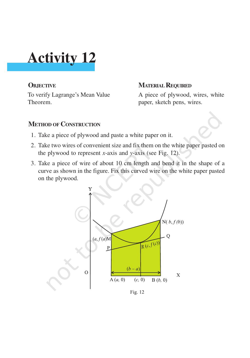 NCERT Laboratory Manuals for Class XII Mathematics - Activities (11- 20) - Page 3