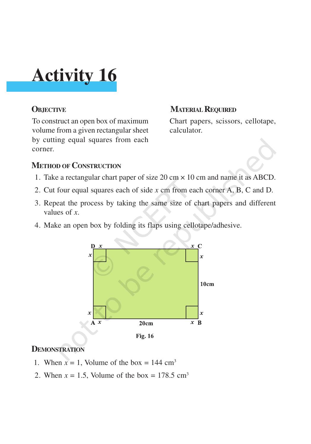 NCERT Laboratory Manuals for Class XII Mathematics - Activities (11- 20) - Page 14