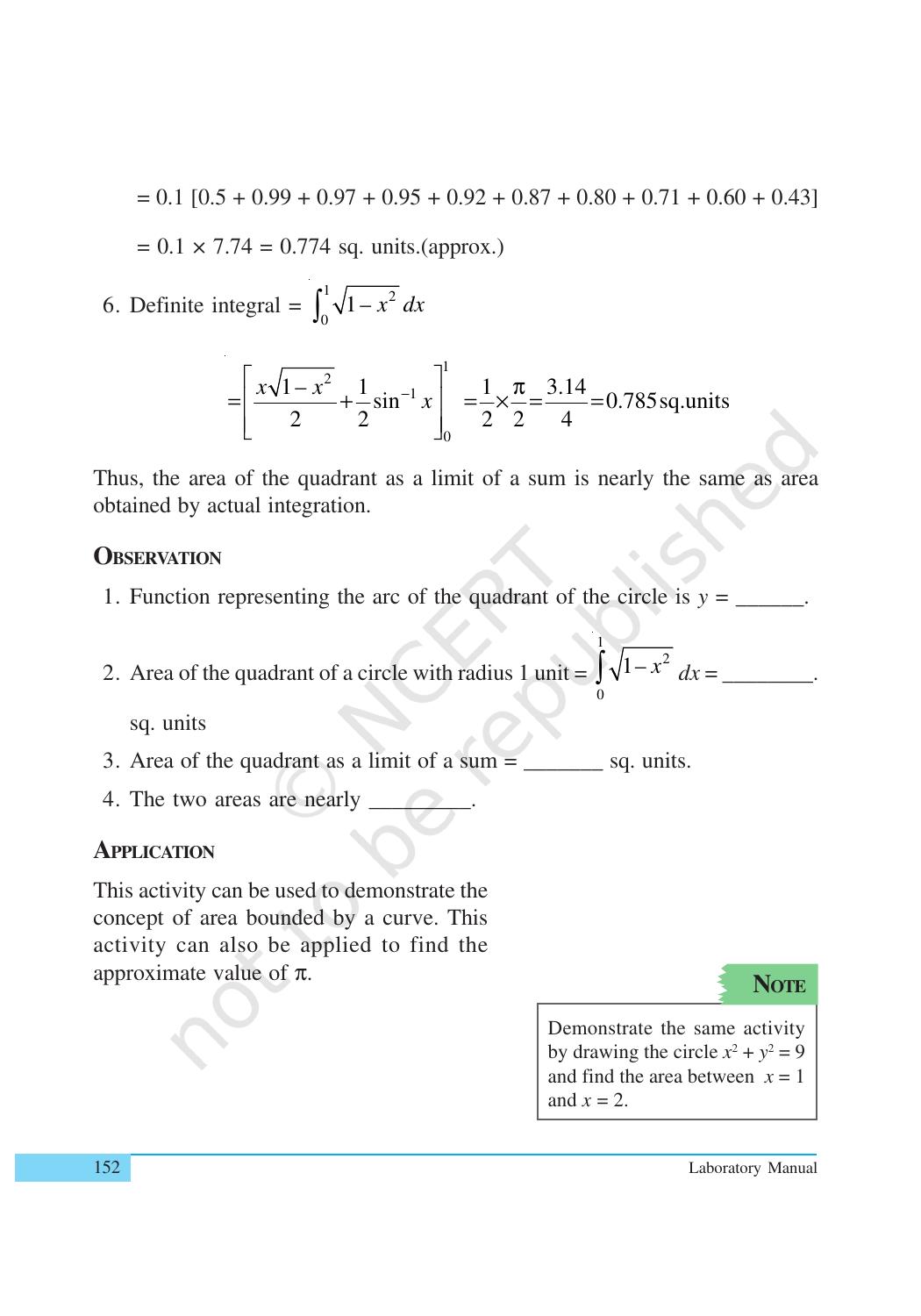 NCERT Laboratory Manuals for Class XII Mathematics - Activities (11- 20) - Page 26