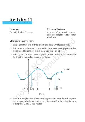 NCERT Laboratory Manuals for Class XII Mathematics - Activities (11- 20)