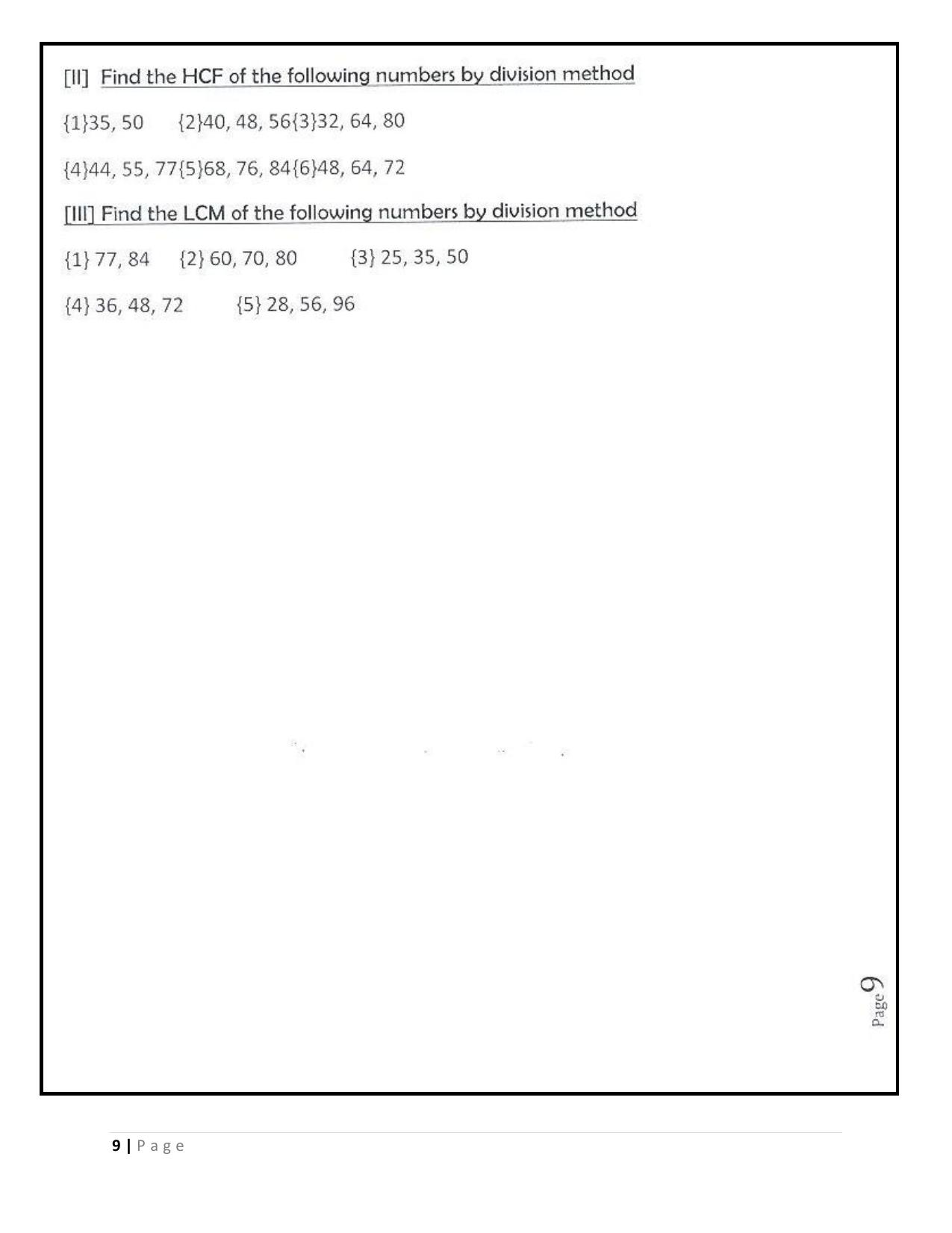 Worksheet for Class 5 Maths Compilation Assignment - Page 9