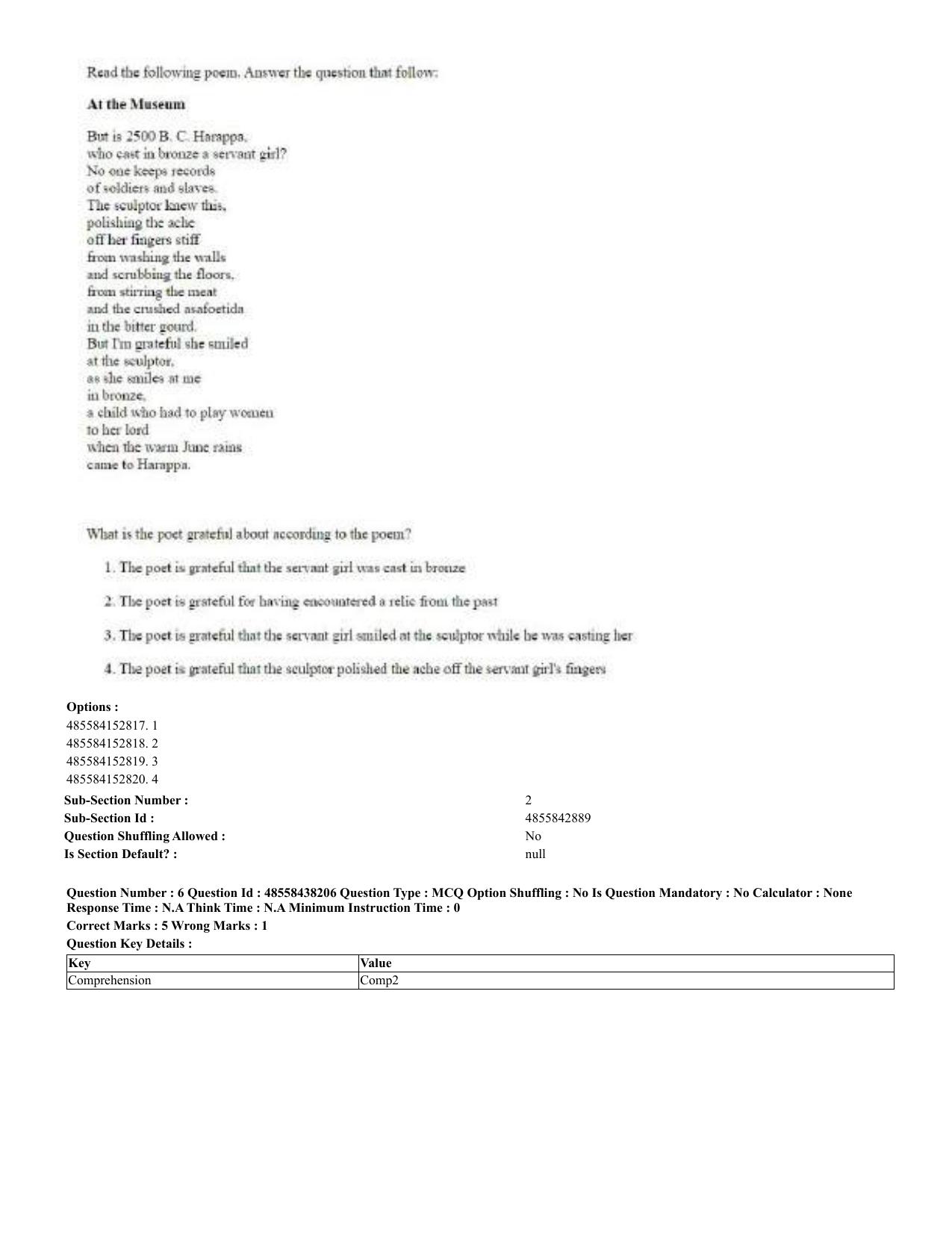 CUET 2023 English Hindi Shift 3 Question Papers - 02 Jul 2023 - Page 6