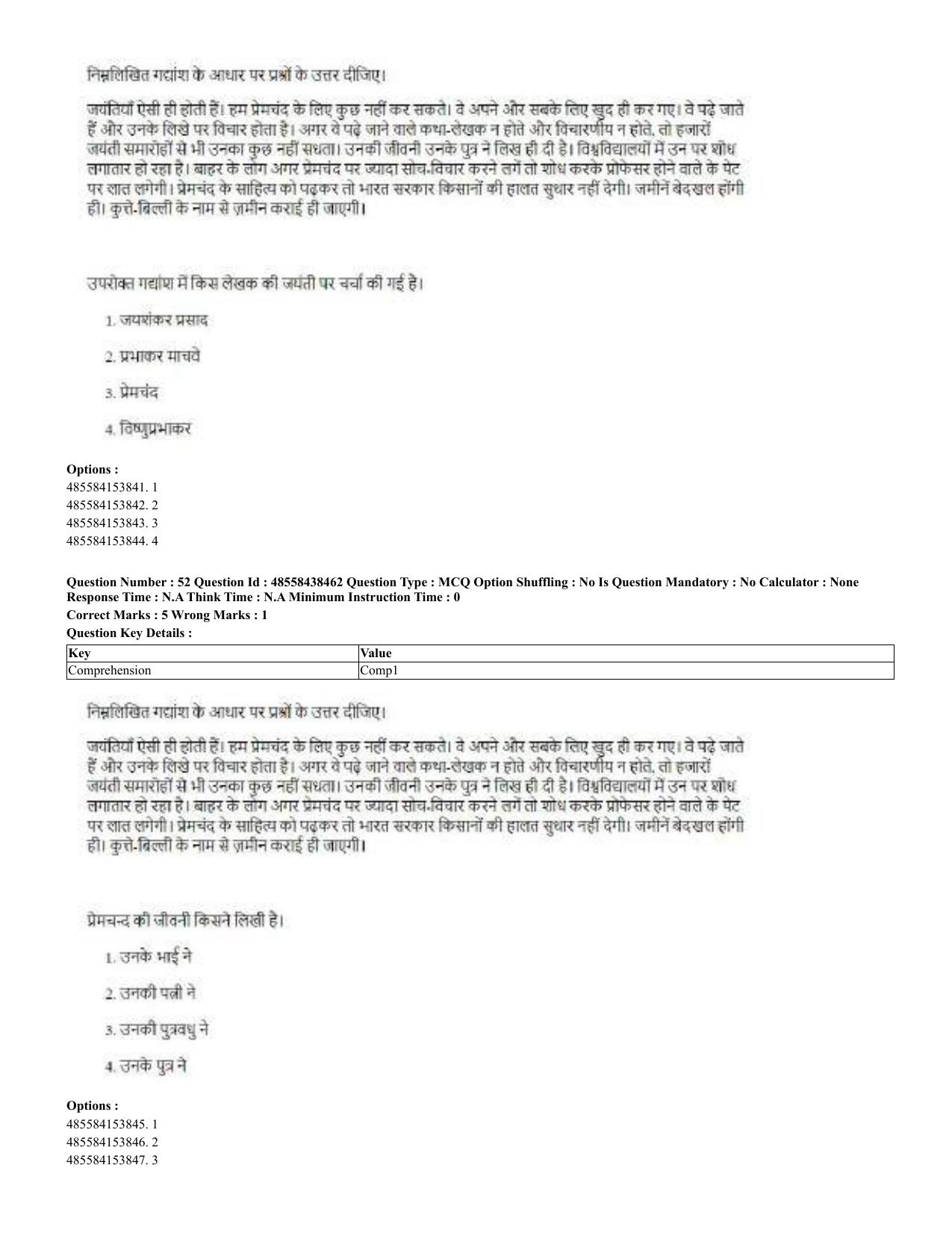 CUET 2023 English Hindi Shift 3 Question Papers - 02 Jul 2023 - Page 32