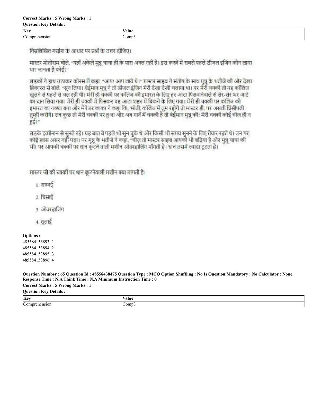 CUET 2023 English Hindi Shift 3 Question Papers - 02 Jul 2023 - Page 40