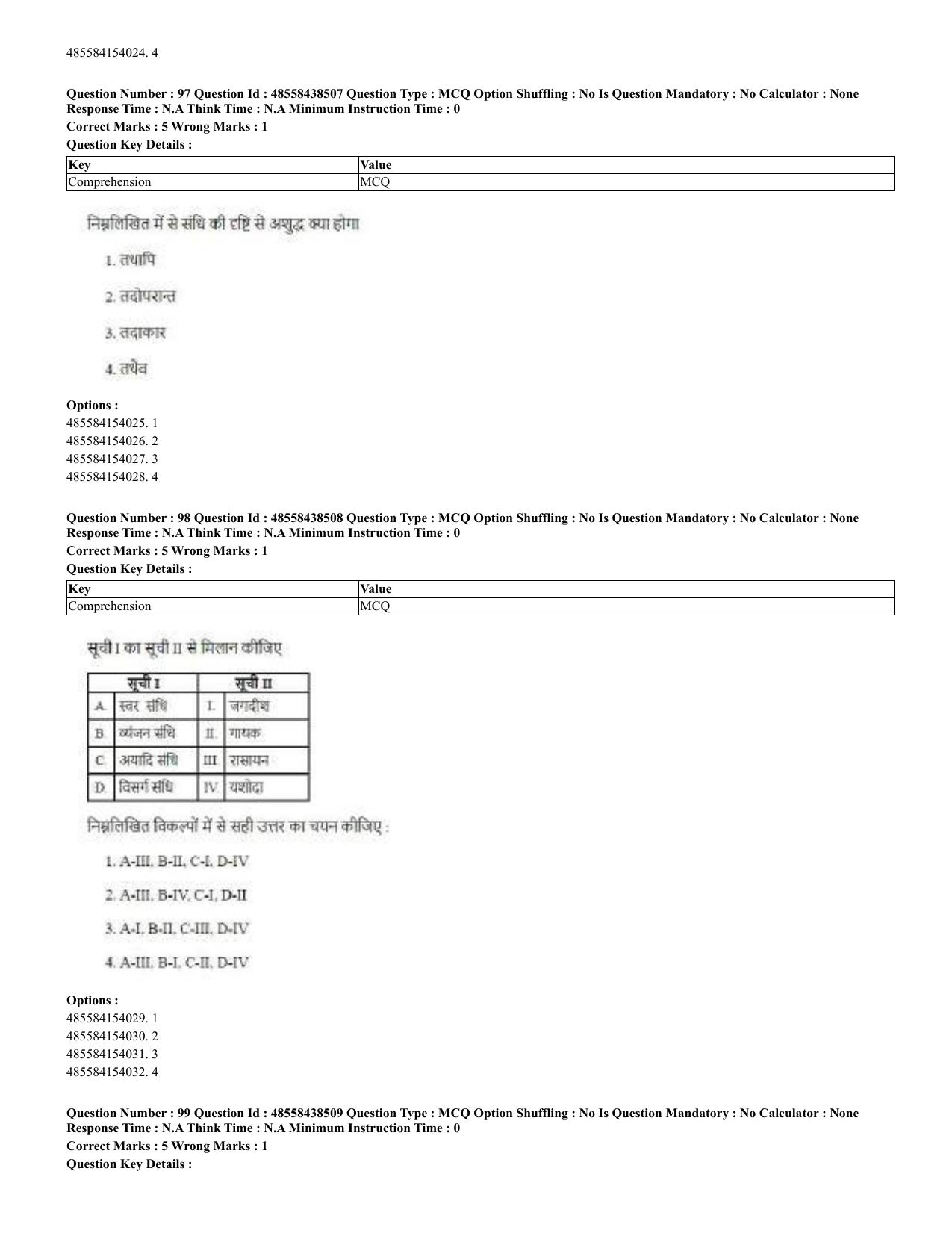 CUET 2023 English Hindi Shift 3 Question Papers - 02 Jul 2023 - Page 56