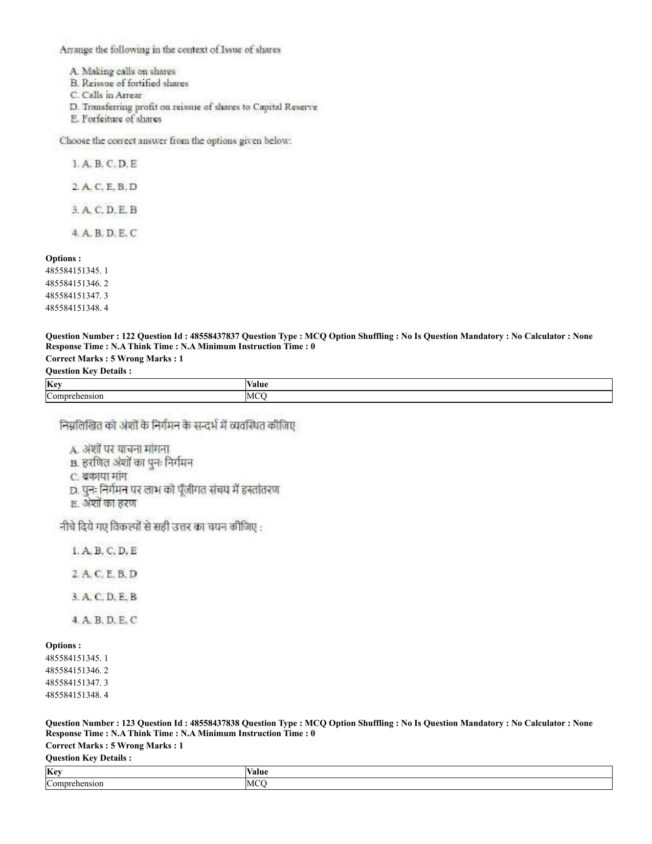 CUET 2023 English Hindi Shift 3 Question Papers - 02 Jul 2023 - Page 77