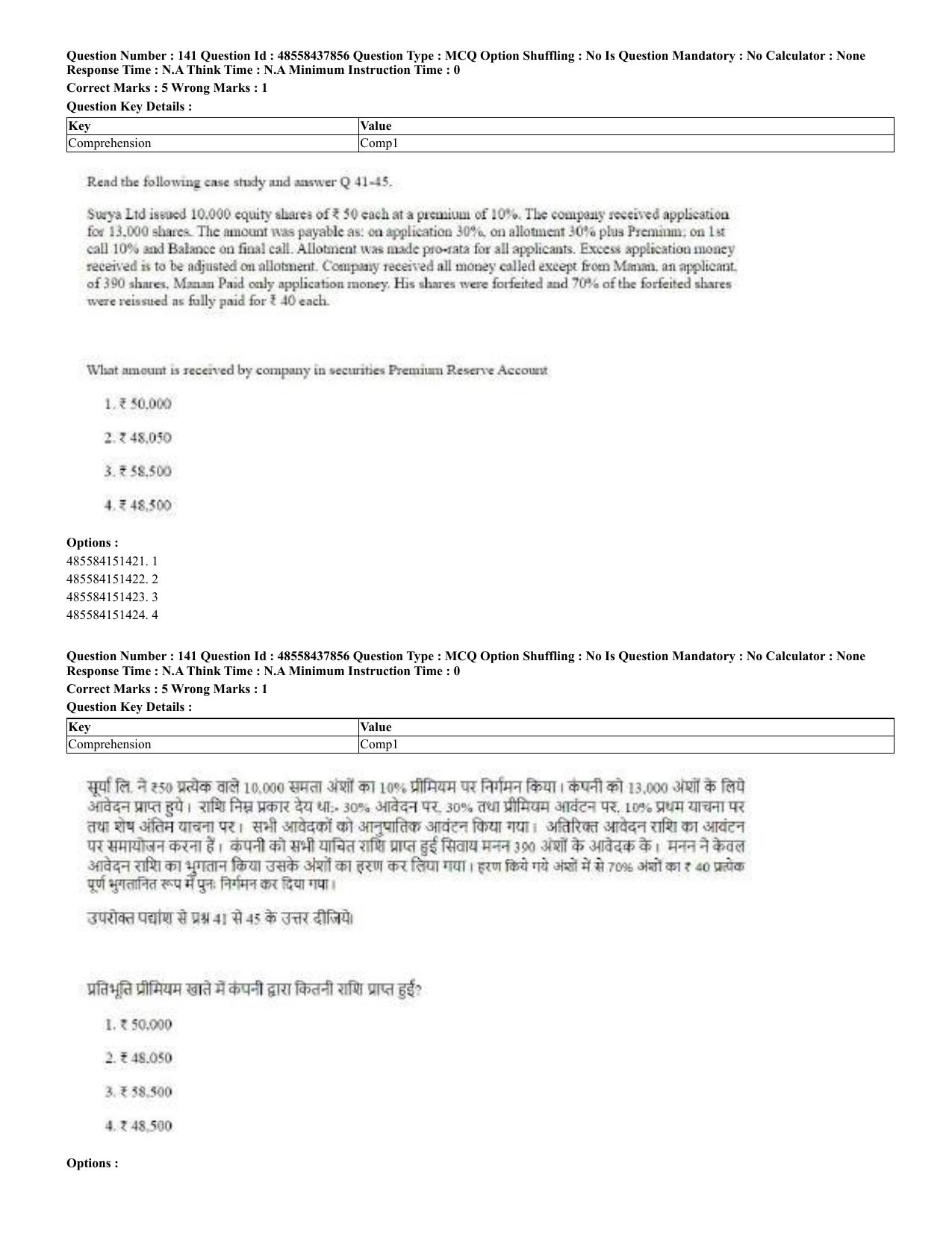 CUET 2023 English Hindi Shift 3 Question Papers - 02 Jul 2023 - Page 96