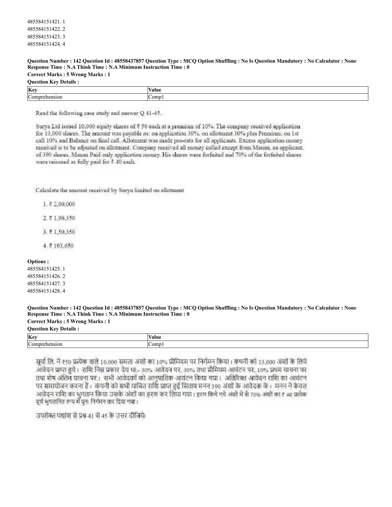 CUET 2023 English Hindi Shift 3 Question Papers - 02 Jul 2023 - Page 97