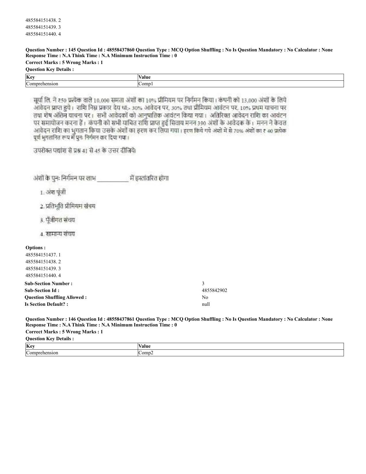 CUET 2023 English Hindi Shift 3 Question Papers - 02 Jul 2023 - Page 101