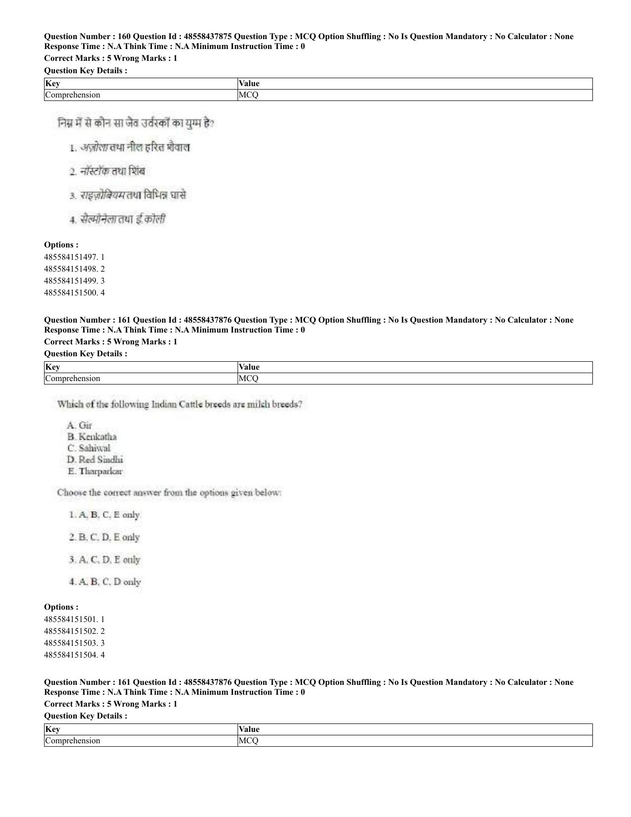 CUET 2023 English Hindi Shift 3 Question Papers - 02 Jul 2023 - Page 120