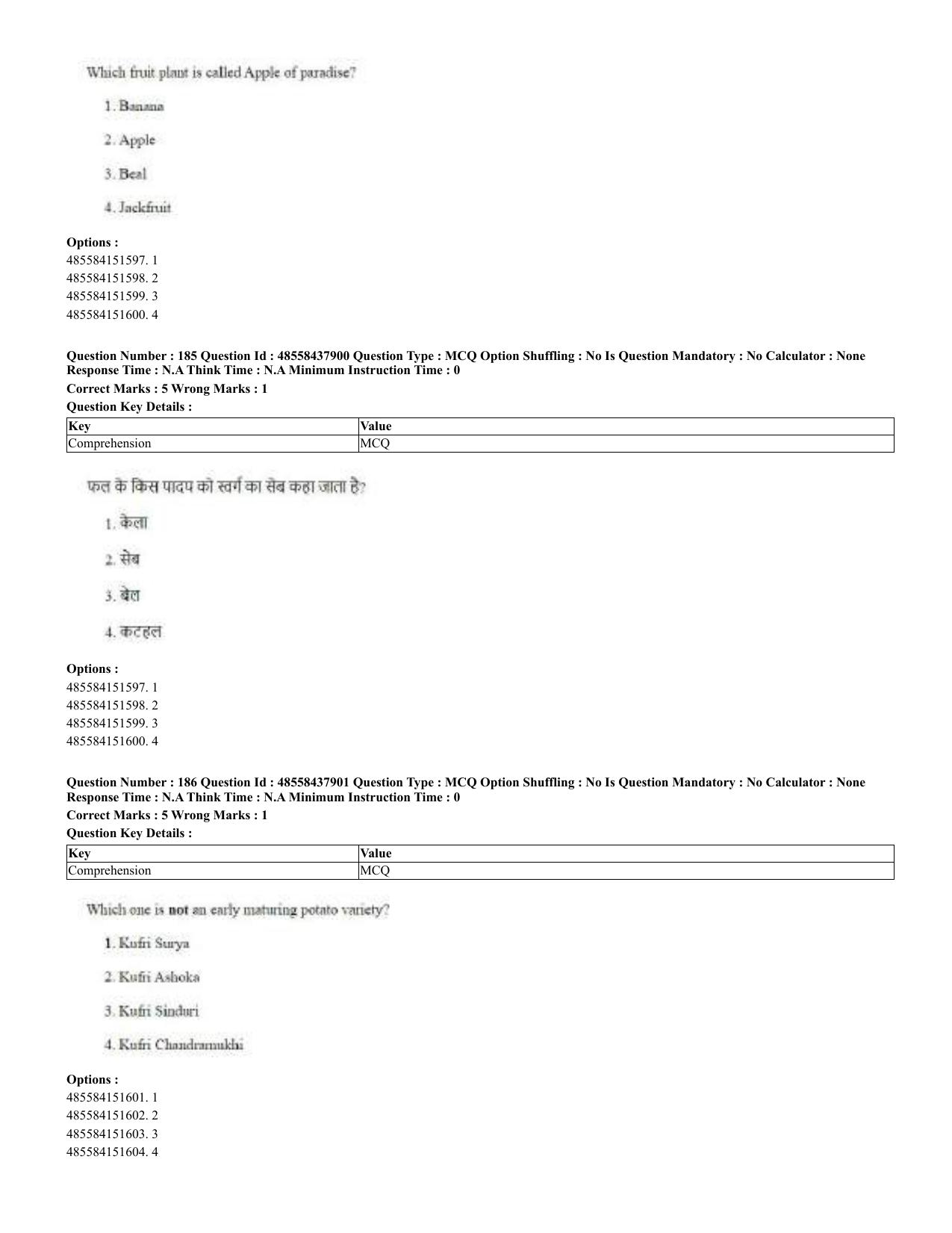 CUET 2023 English Hindi Shift 3 Question Papers - 02 Jul 2023 - Page 142