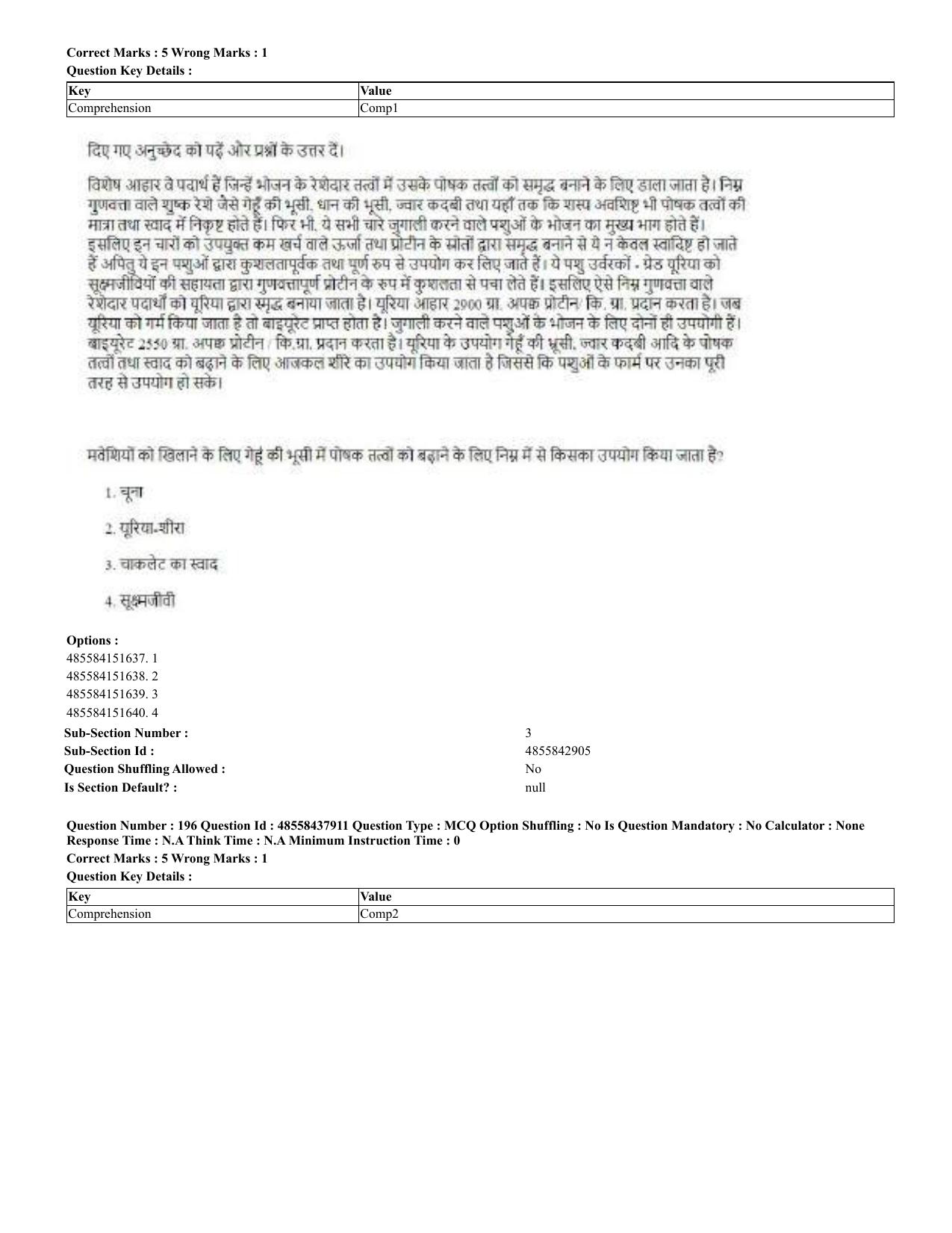 CUET 2023 English Hindi Shift 3 Question Papers - 02 Jul 2023 - Page 153