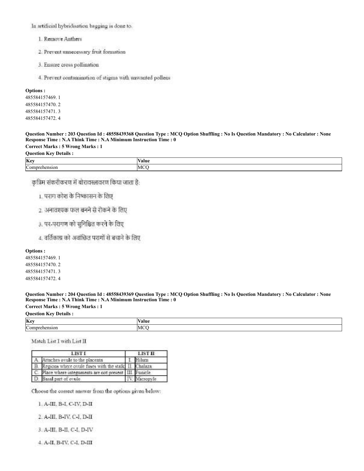 CUET 2023 English Hindi Shift 3 Question Papers - 02 Jul 2023 - Page 164
