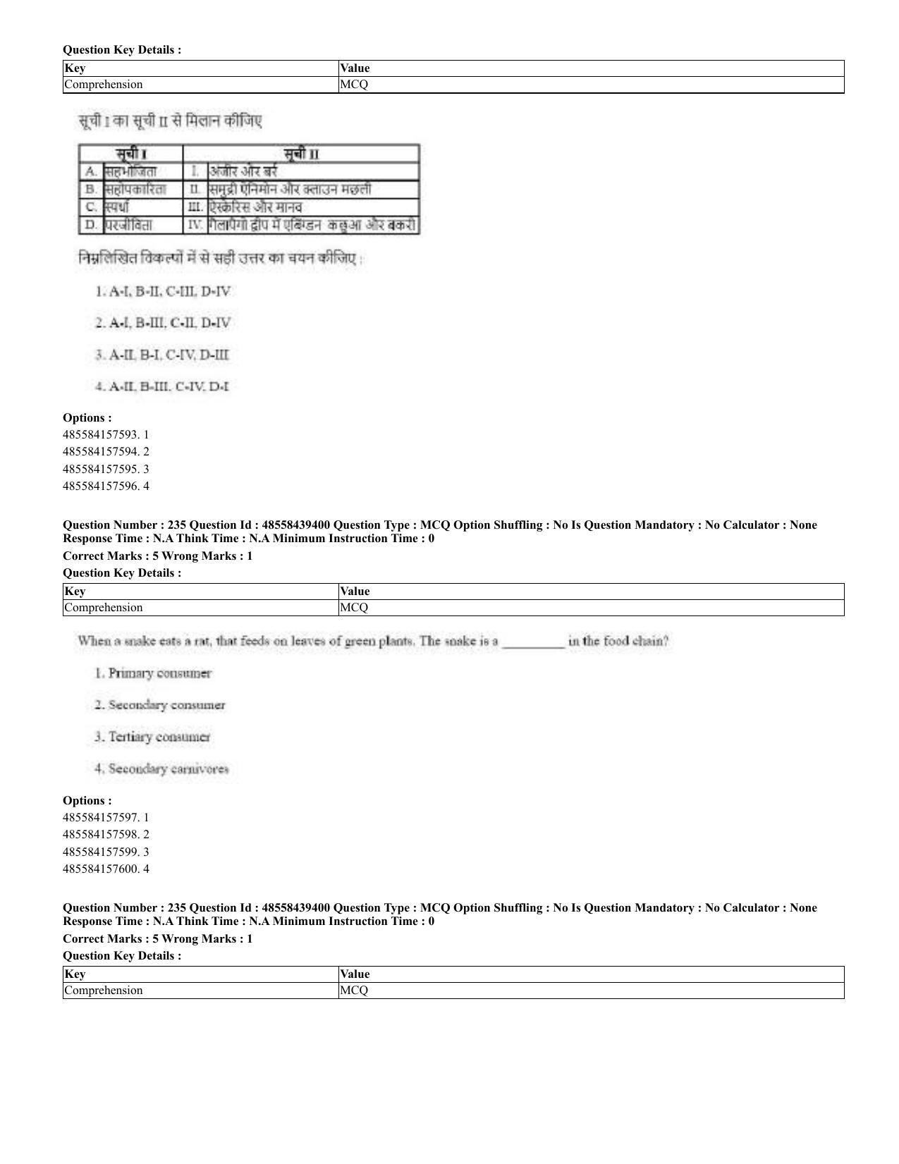 CUET 2023 English Hindi Shift 3 Question Papers - 02 Jul 2023 - Page 191