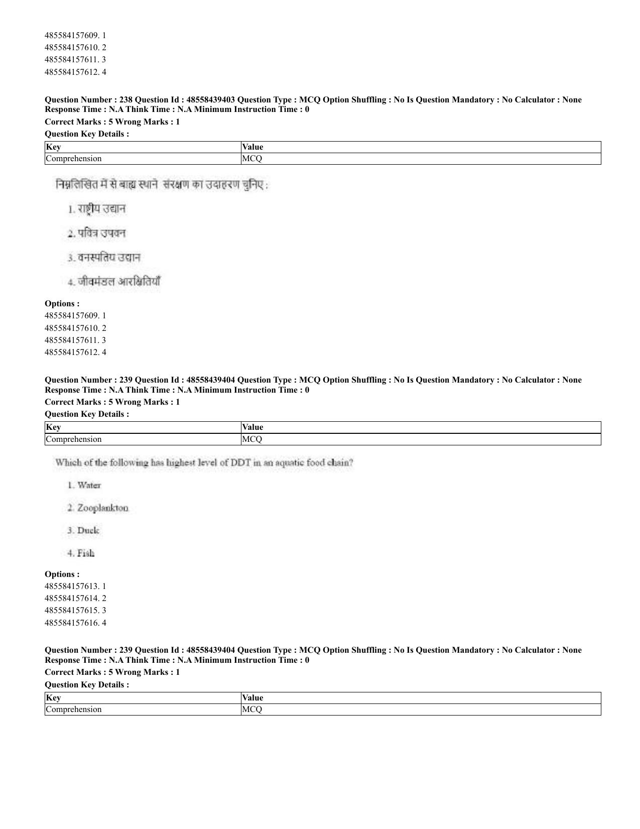 CUET 2023 English Hindi Shift 3 Question Papers - 02 Jul 2023 - Page 194