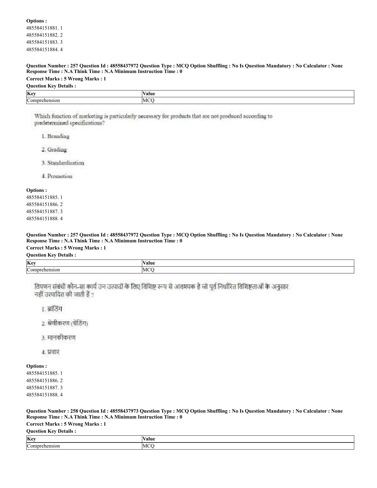 CUET 2023 English Hindi Shift 3 Question Papers - 02 Jul 2023 - Page 216