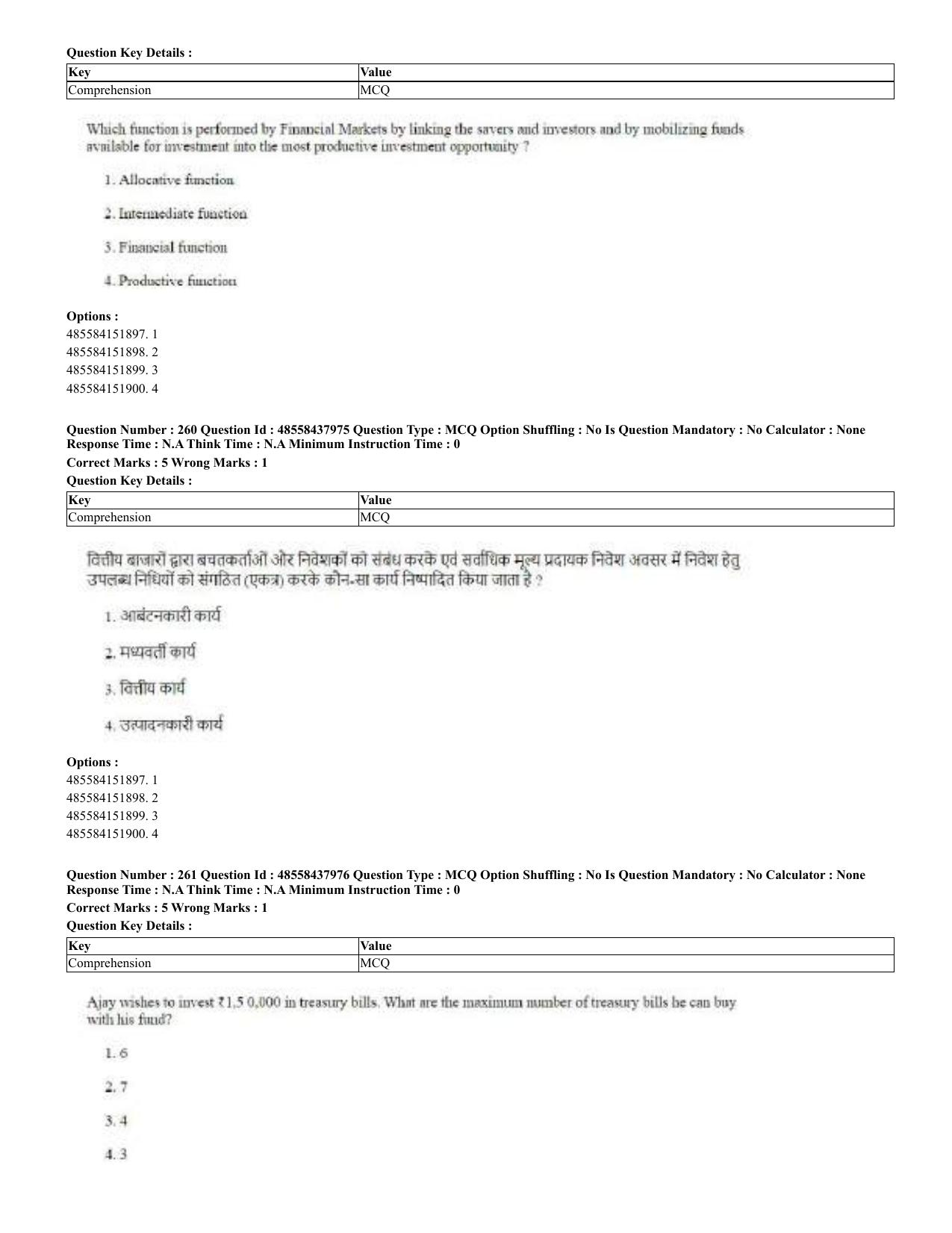 CUET 2023 English Hindi Shift 3 Question Papers - 02 Jul 2023 - Page 219