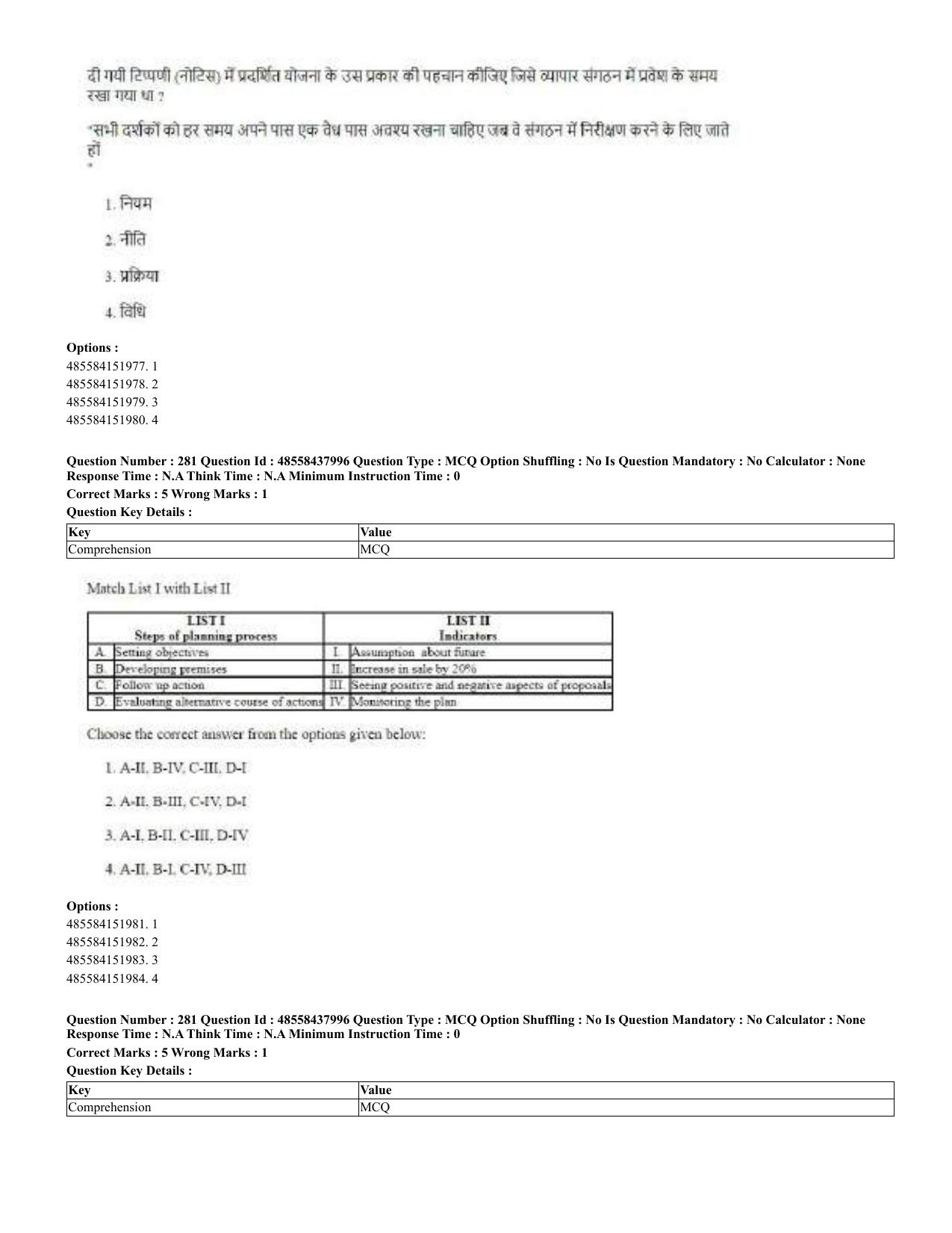 CUET 2023 English Hindi Shift 3 Question Papers - 02 Jul 2023 - Page 238