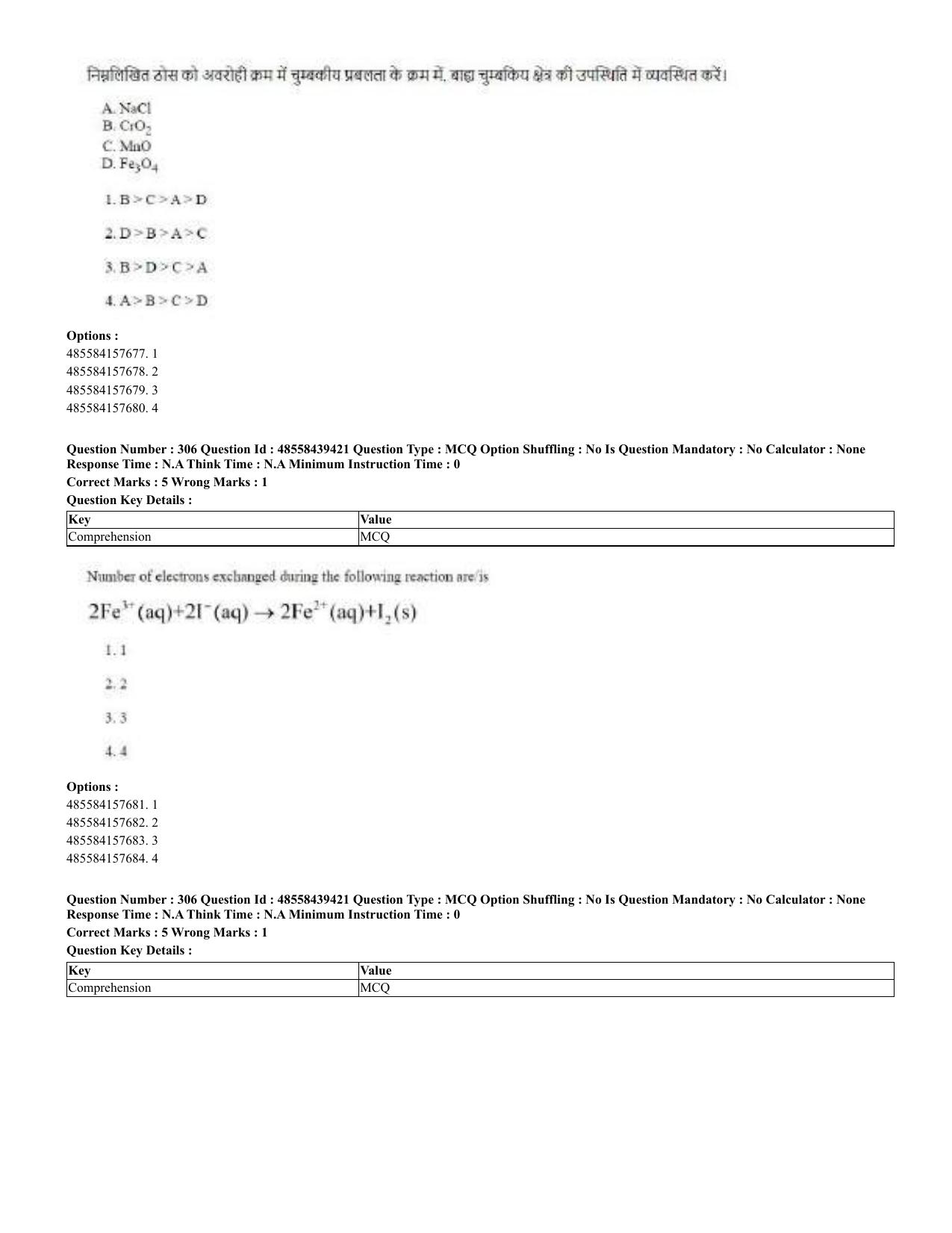 CUET 2023 English Hindi Shift 3 Question Papers - 02 Jul 2023 - Page 267
