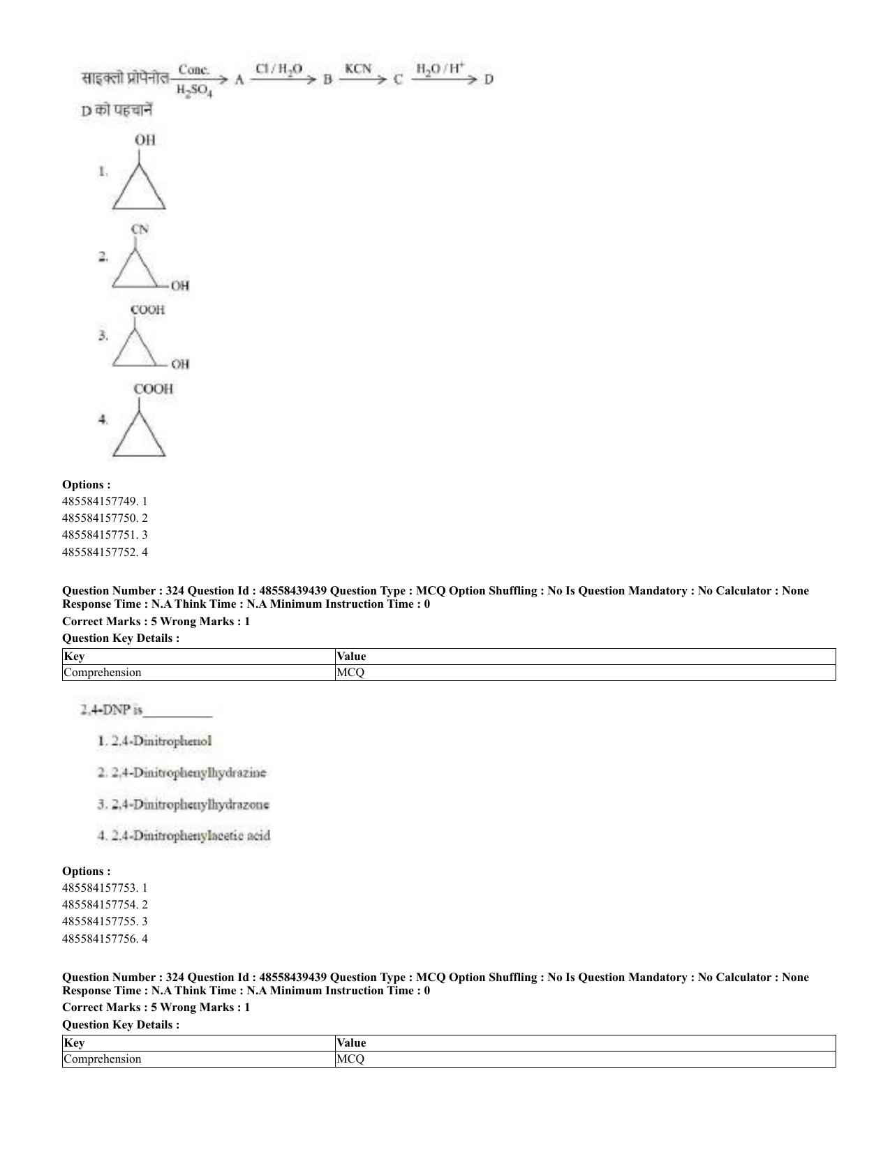 CUET 2023 English Hindi Shift 3 Question Papers - 02 Jul 2023 - Page 284