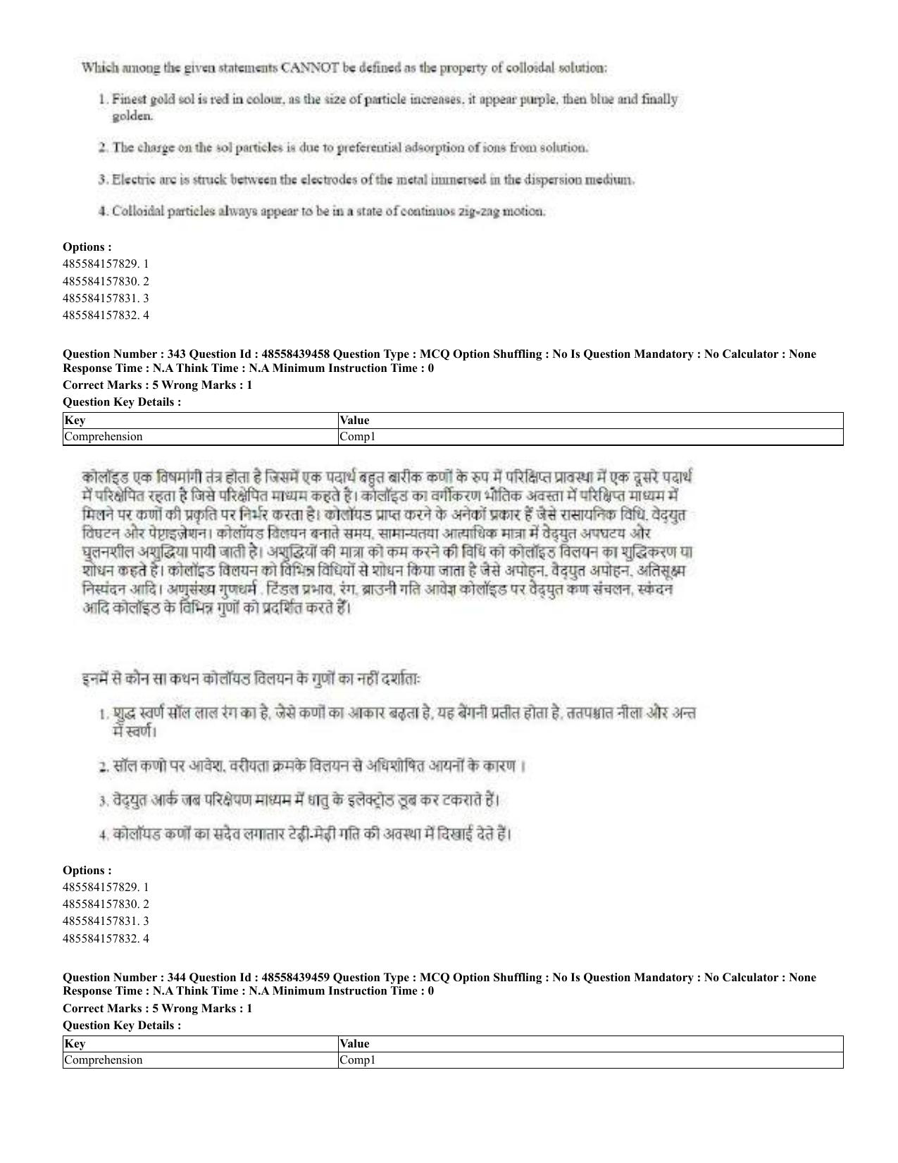 CUET 2023 English Hindi Shift 3 Question Papers - 02 Jul 2023 - Page 304