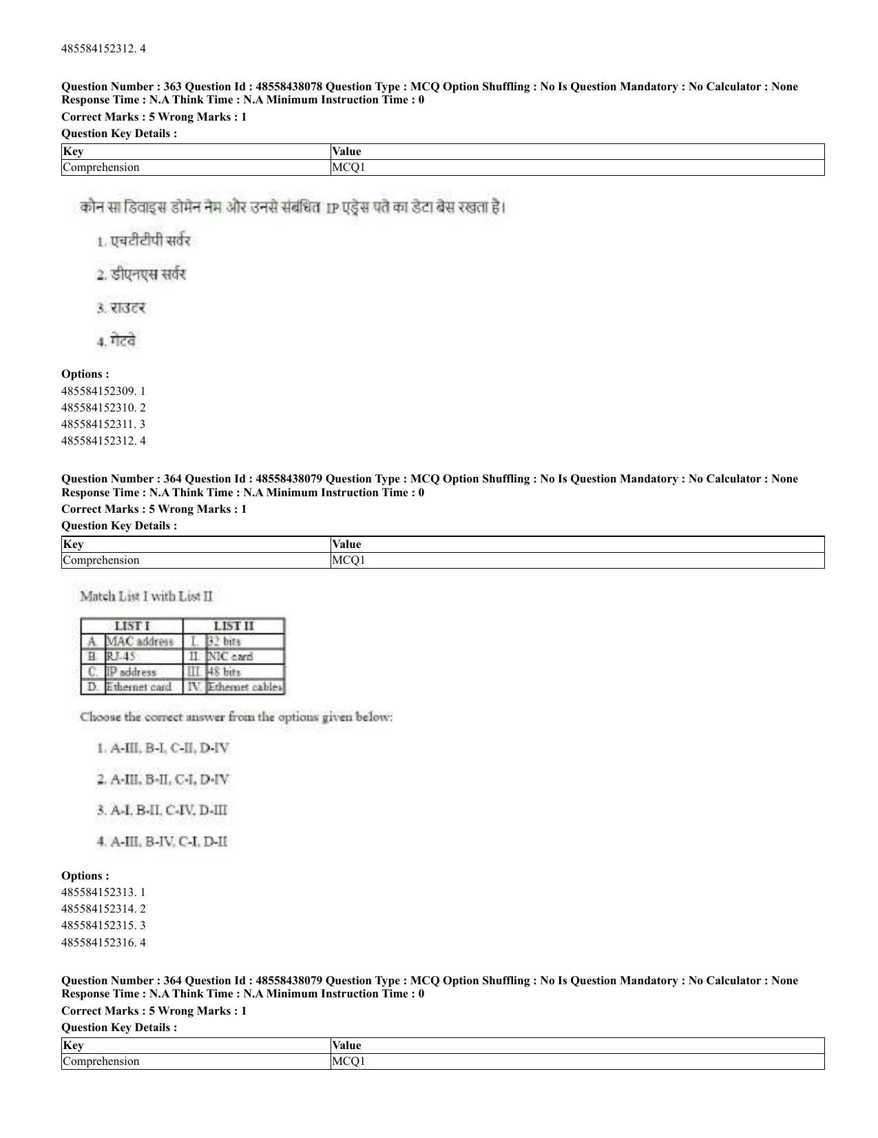 CUET 2023 English Hindi Shift 3 Question Papers - 02 Jul 2023 - Page 325