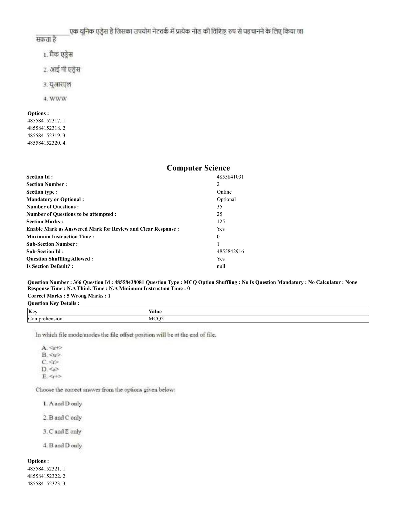 CUET 2023 English Hindi Shift 3 Question Papers - 02 Jul 2023 - Page 327