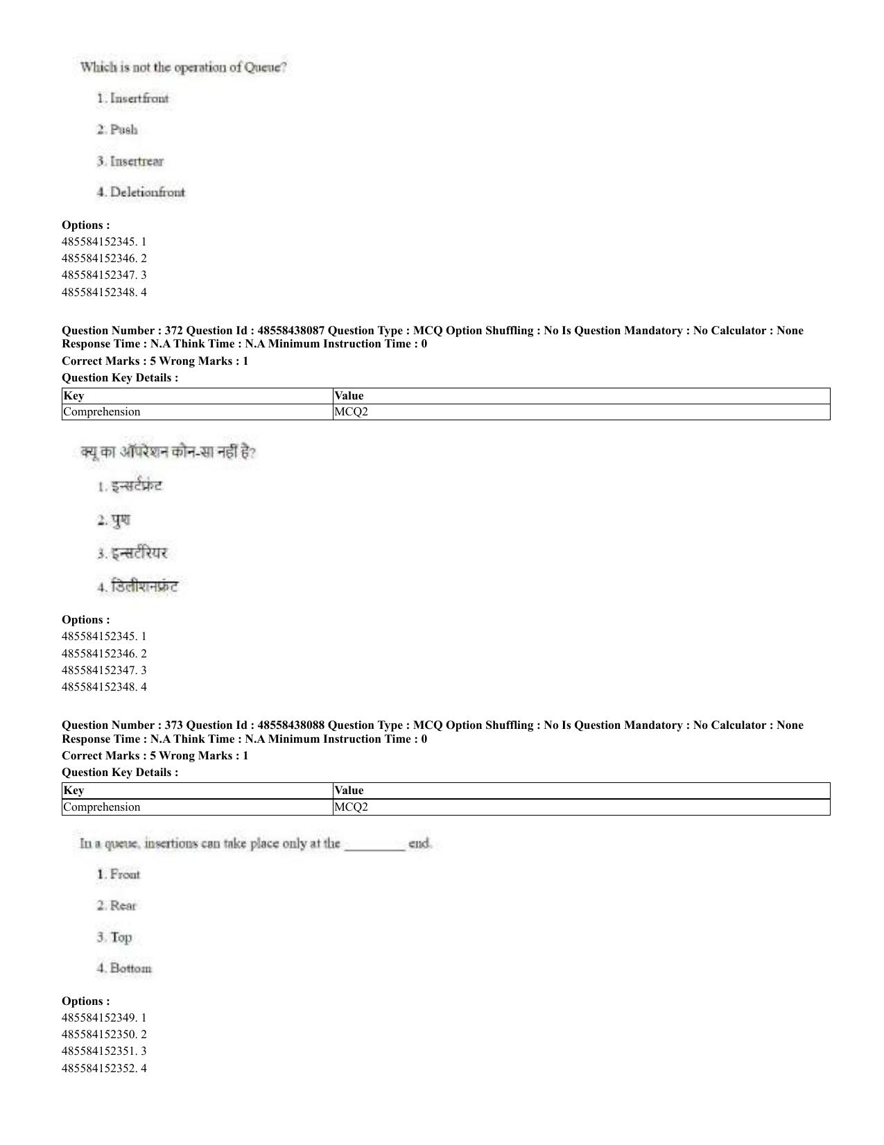 CUET 2023 English Hindi Shift 3 Question Papers - 02 Jul 2023 - Page 333