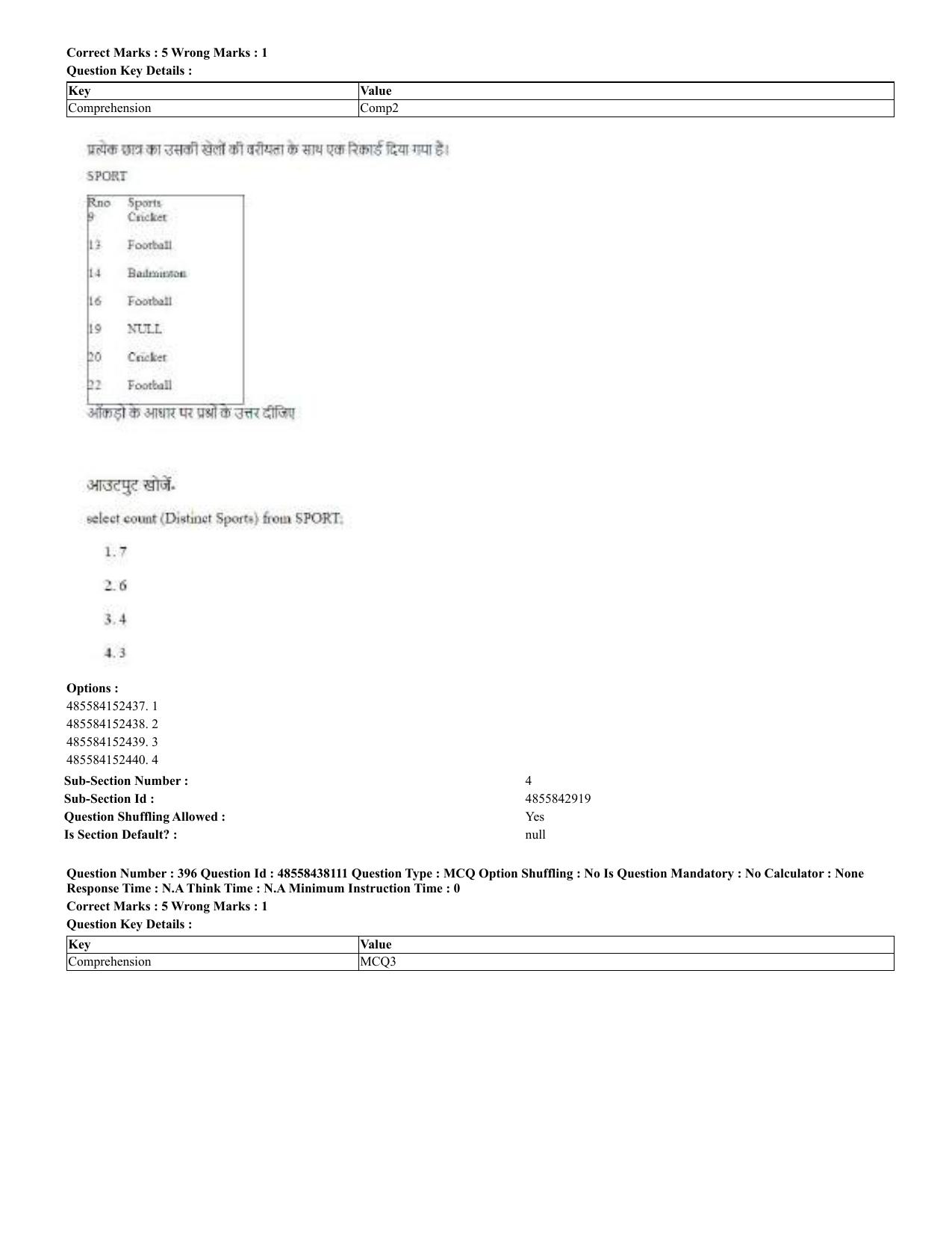 CUET 2023 English Hindi Shift 3 Question Papers - 02 Jul 2023 - Page 357