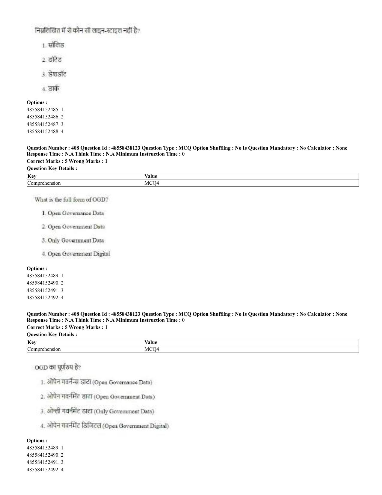 CUET 2023 English Hindi Shift 3 Question Papers - 02 Jul 2023 - Page 369