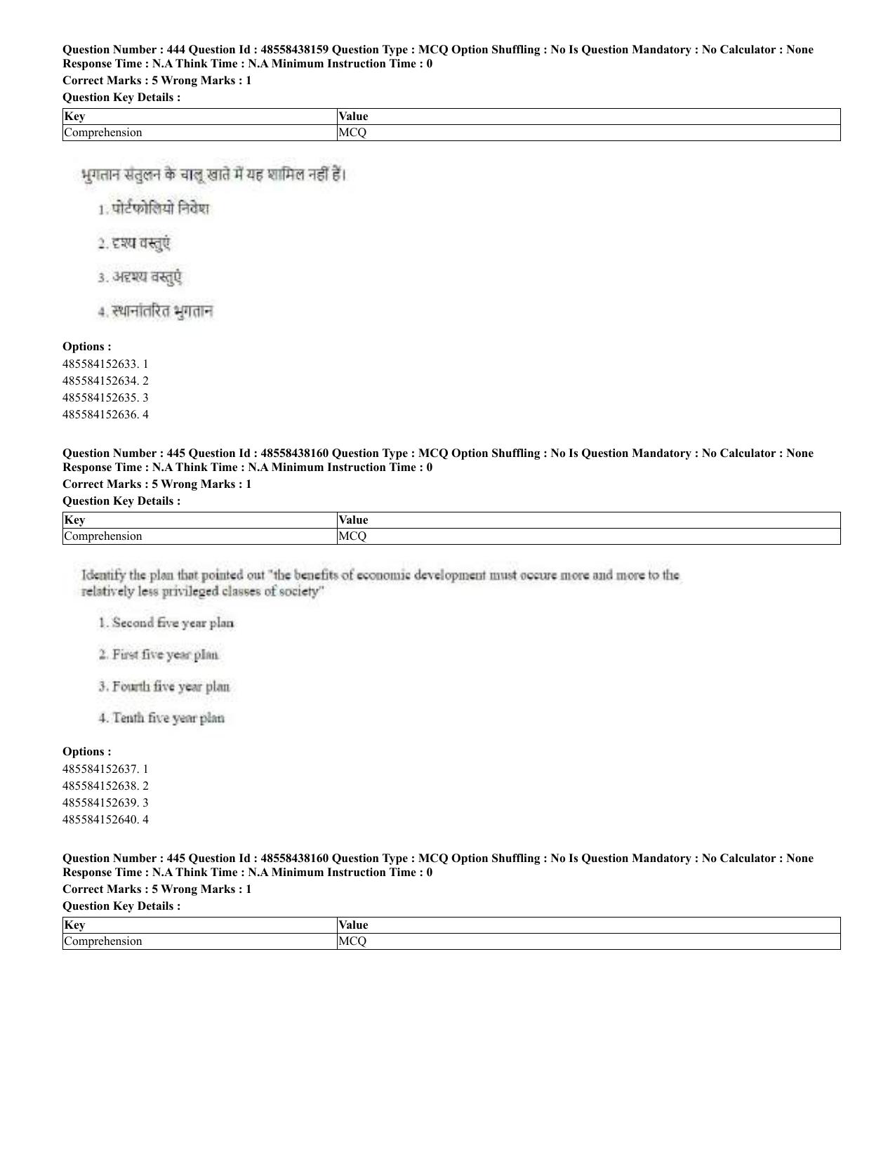 CUET 2023 English Hindi Shift 3 Question Papers - 02 Jul 2023 - Page 407
