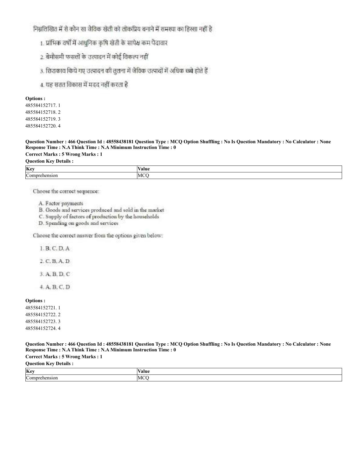 CUET 2023 English Hindi Shift 3 Question Papers - 02 Jul 2023 - Page 427