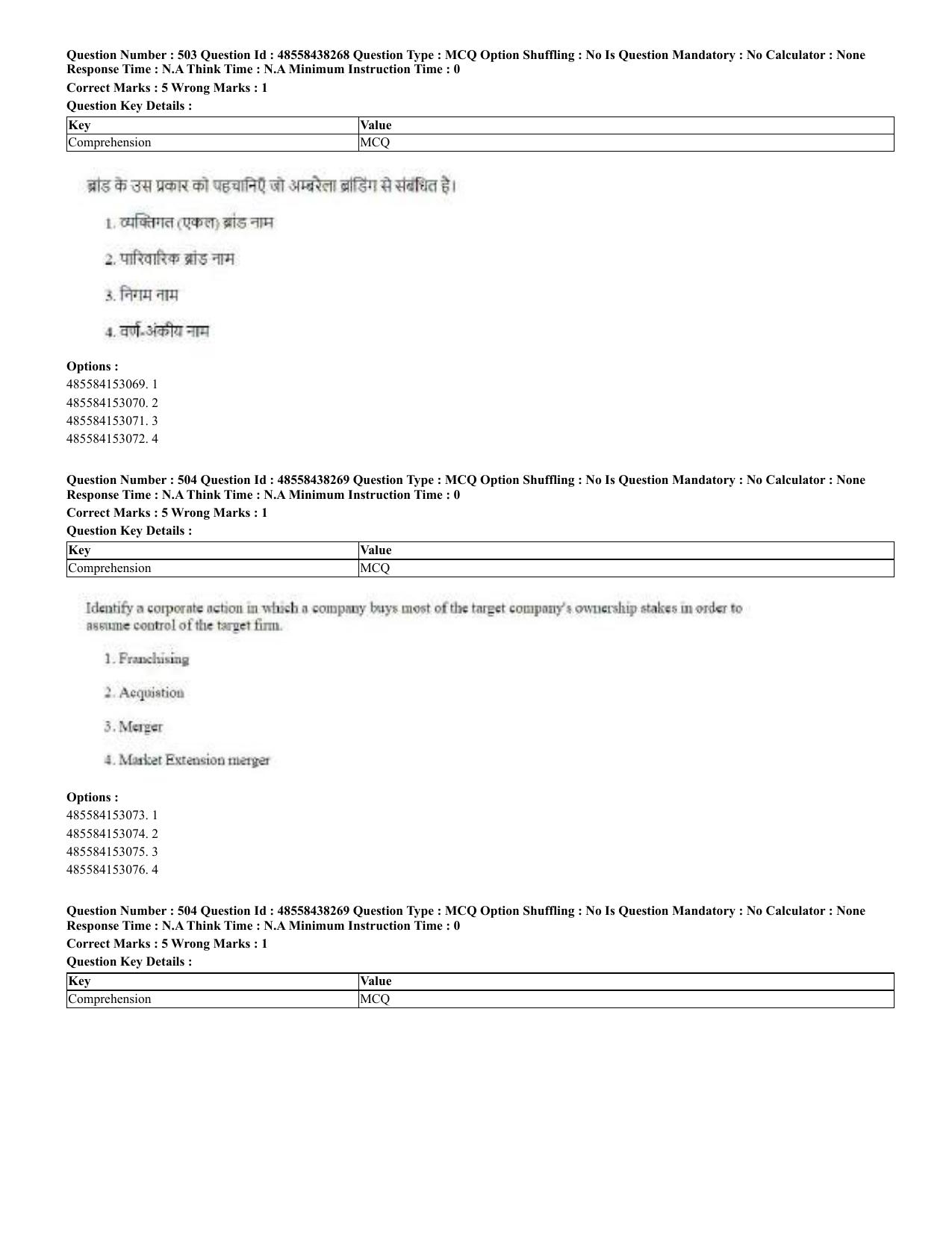 CUET 2023 English Hindi Shift 3 Question Papers - 02 Jul 2023 - Page 467