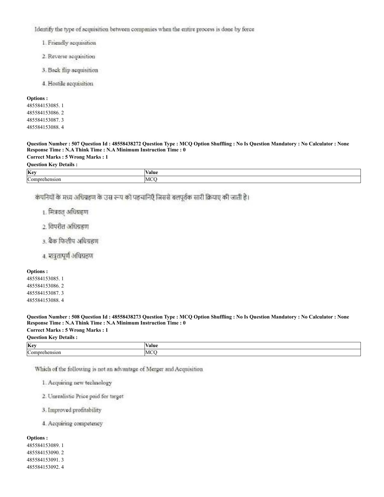 CUET 2023 English Hindi Shift 3 Question Papers - 02 Jul 2023 - Page 470