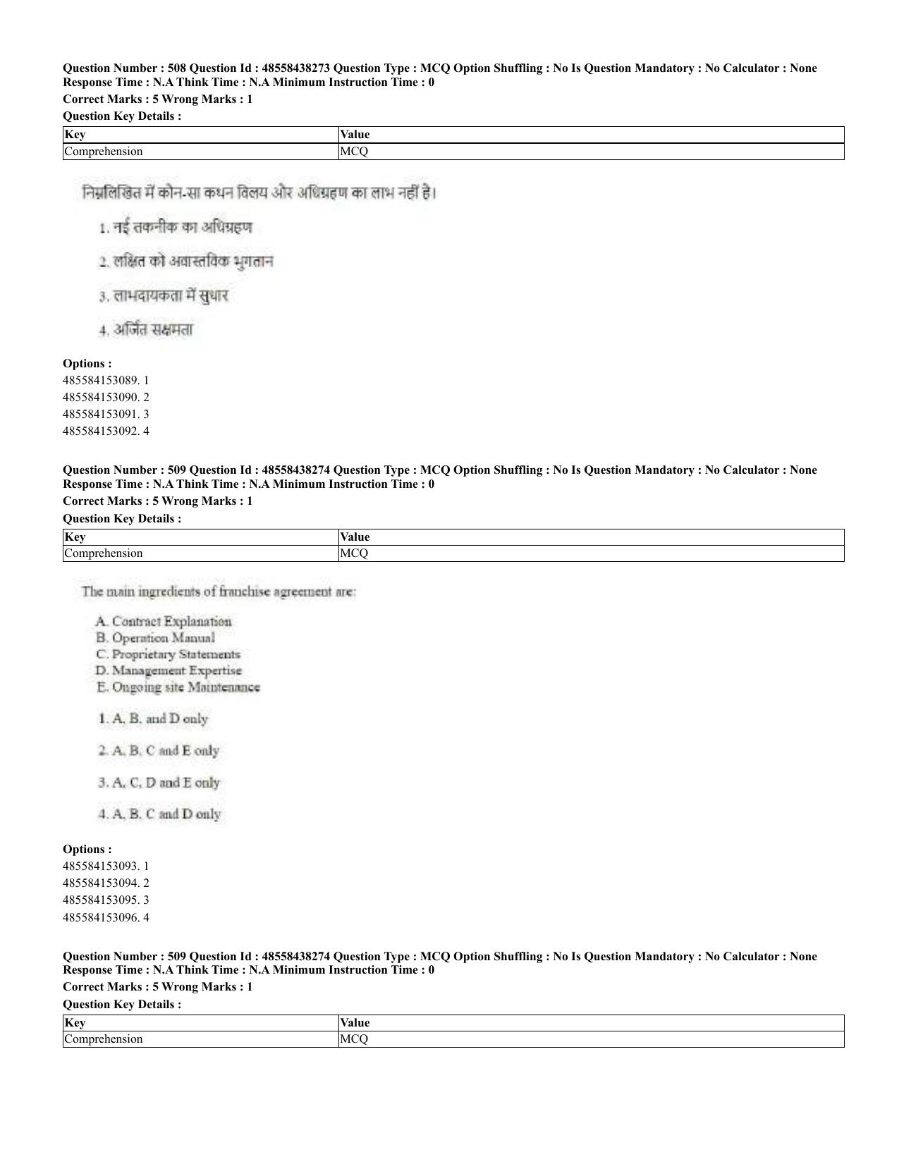 CUET 2023 English Hindi Shift 3 Question Papers - 02 Jul 2023 - Page 471