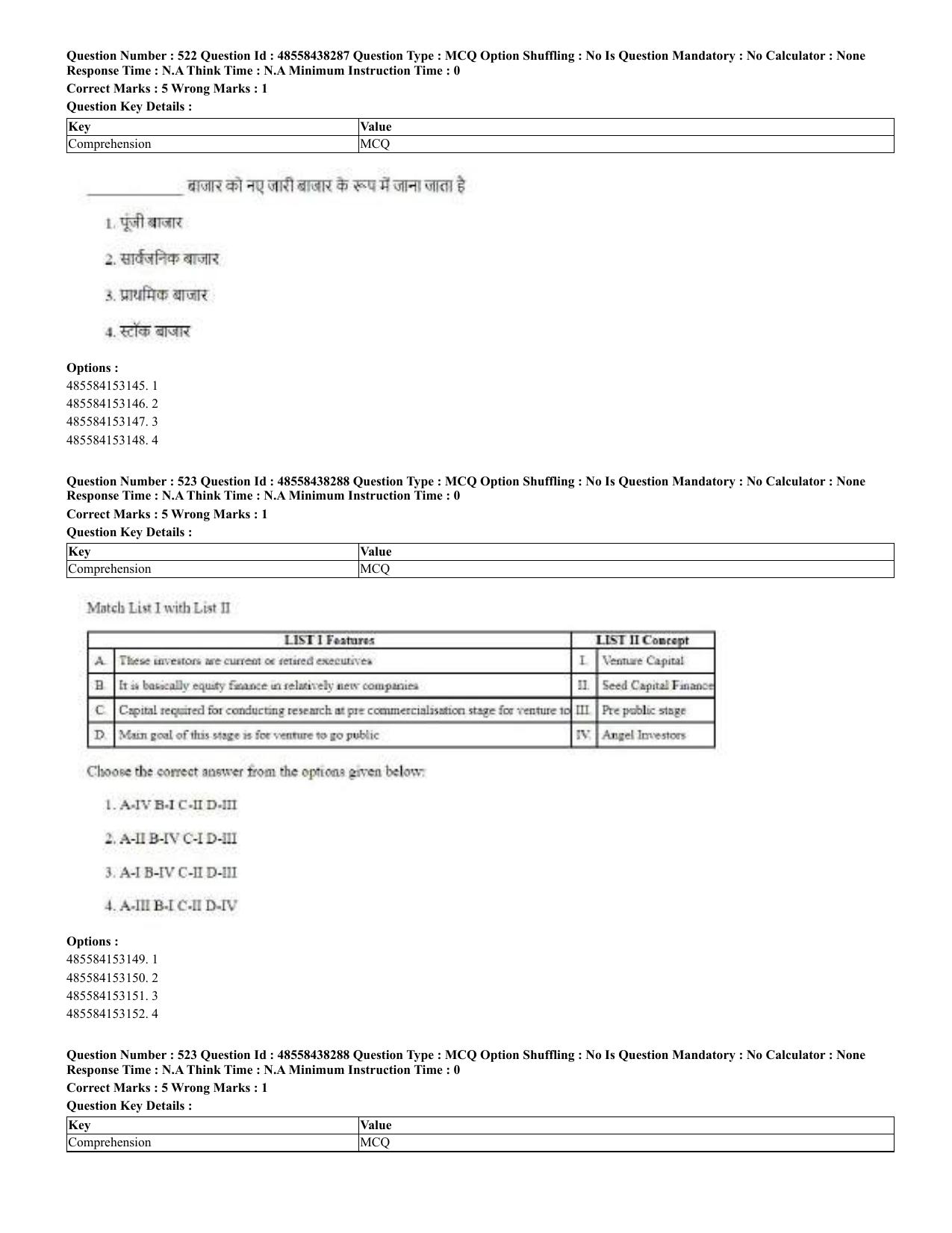 CUET 2023 English Hindi Shift 3 Question Papers - 02 Jul 2023 - Page 483