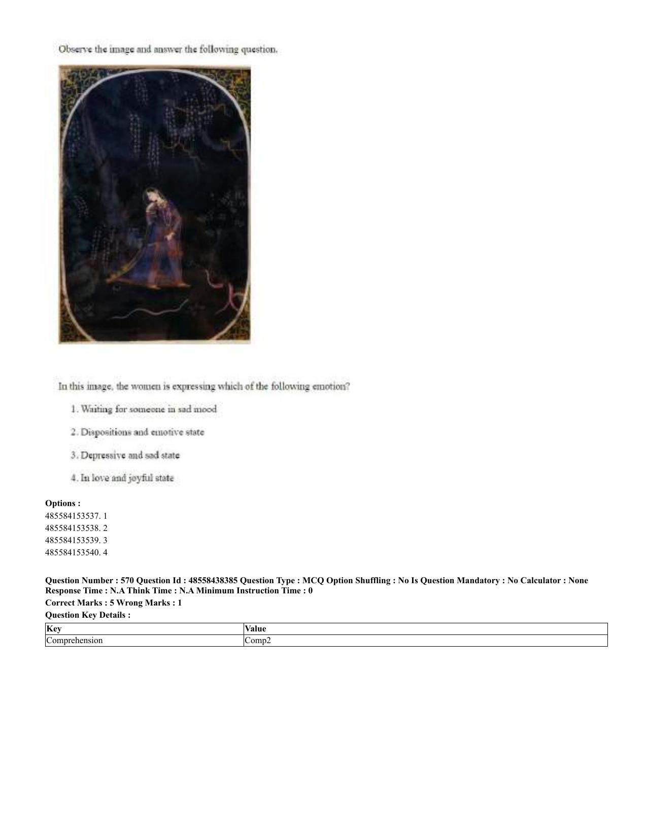 CUET 2023 English Hindi Shift 3 Question Papers - 02 Jul 2023 - Page 544
