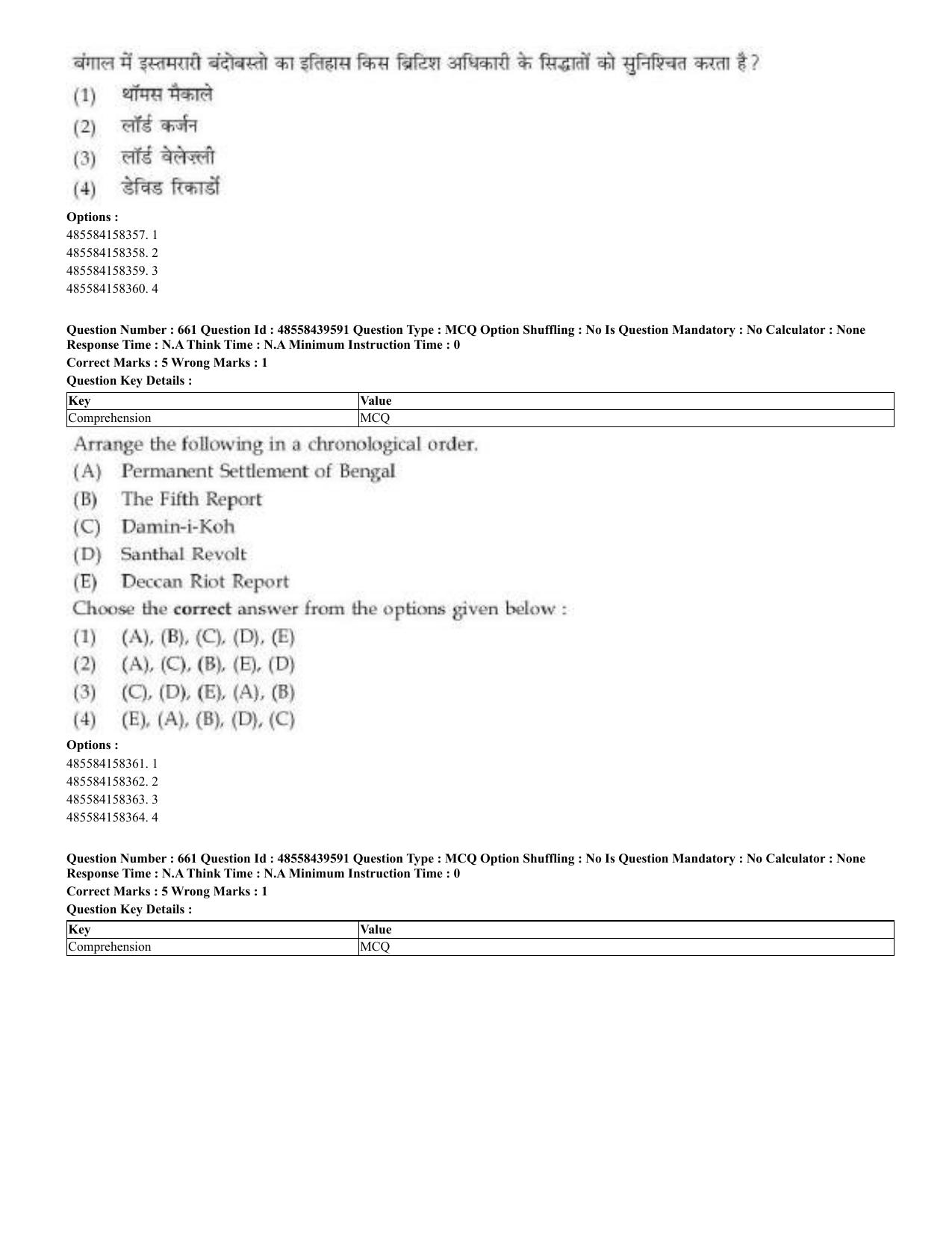 CUET 2023 English Hindi Shift 3 Question Papers - 02 Jul 2023 - Page 632