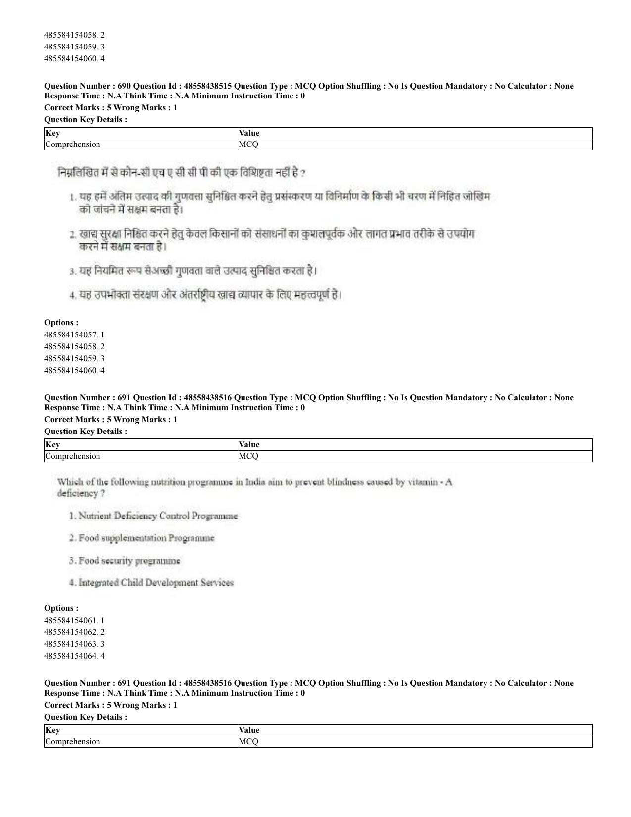 CUET 2023 English Hindi Shift 3 Question Papers - 02 Jul 2023 - Page 660