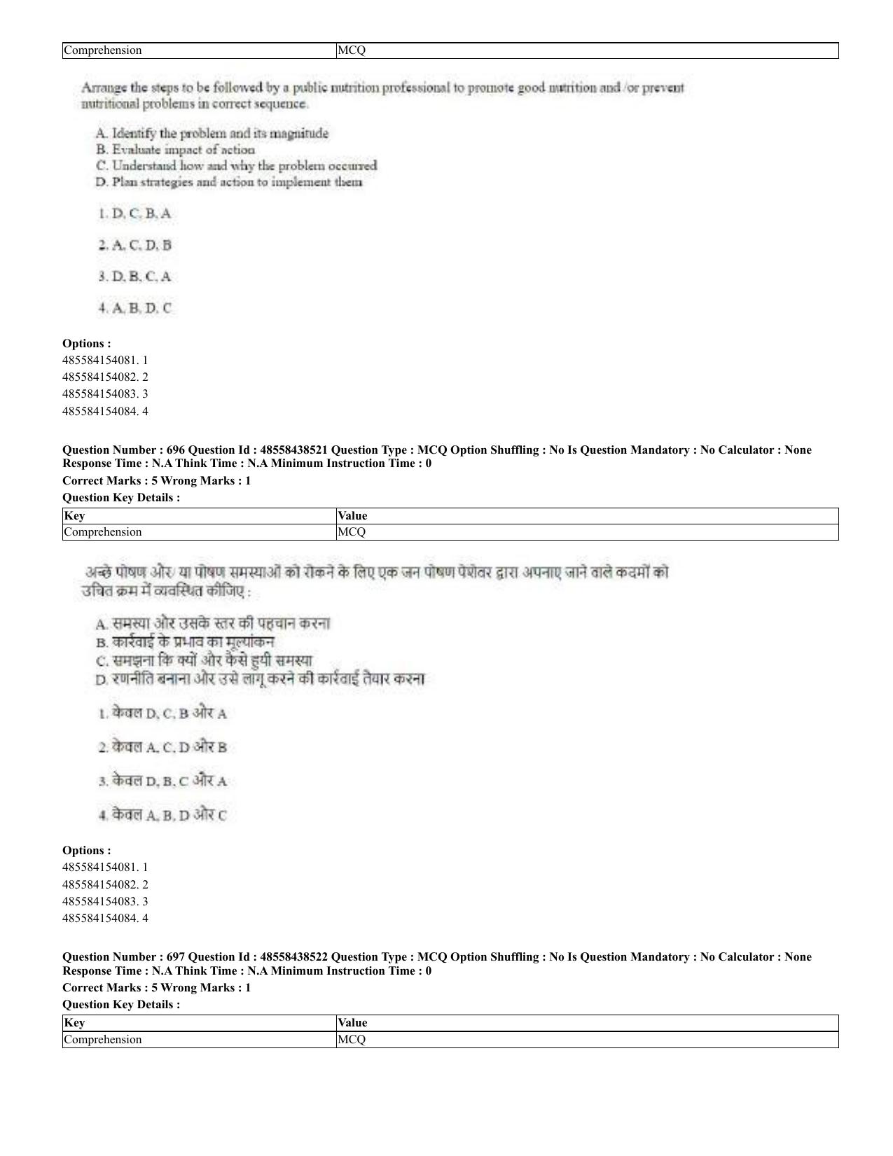 CUET 2023 English Hindi Shift 3 Question Papers - 02 Jul 2023 - Page 665